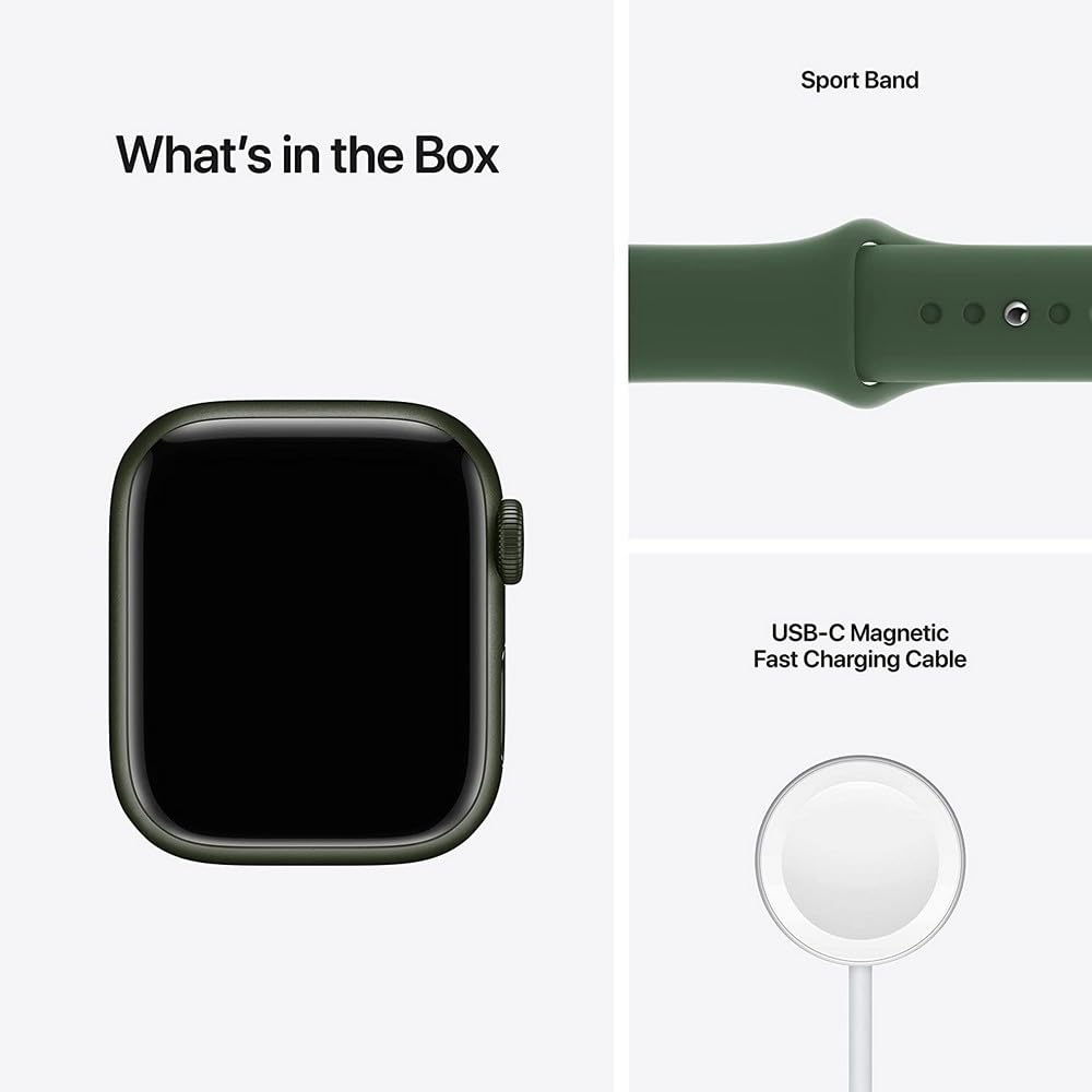 Apple Watch Series 7 (GPS + Cellular, 45MM) Space Black Titanium Case with Black Sport Band (Renewed)