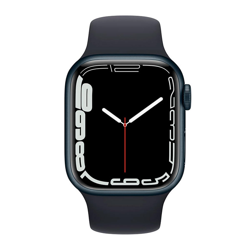 Apple Watch Series 7 (GPS + Cellular, 45MM) Space Black Titanium Case with Black Sport Band (Renewed)