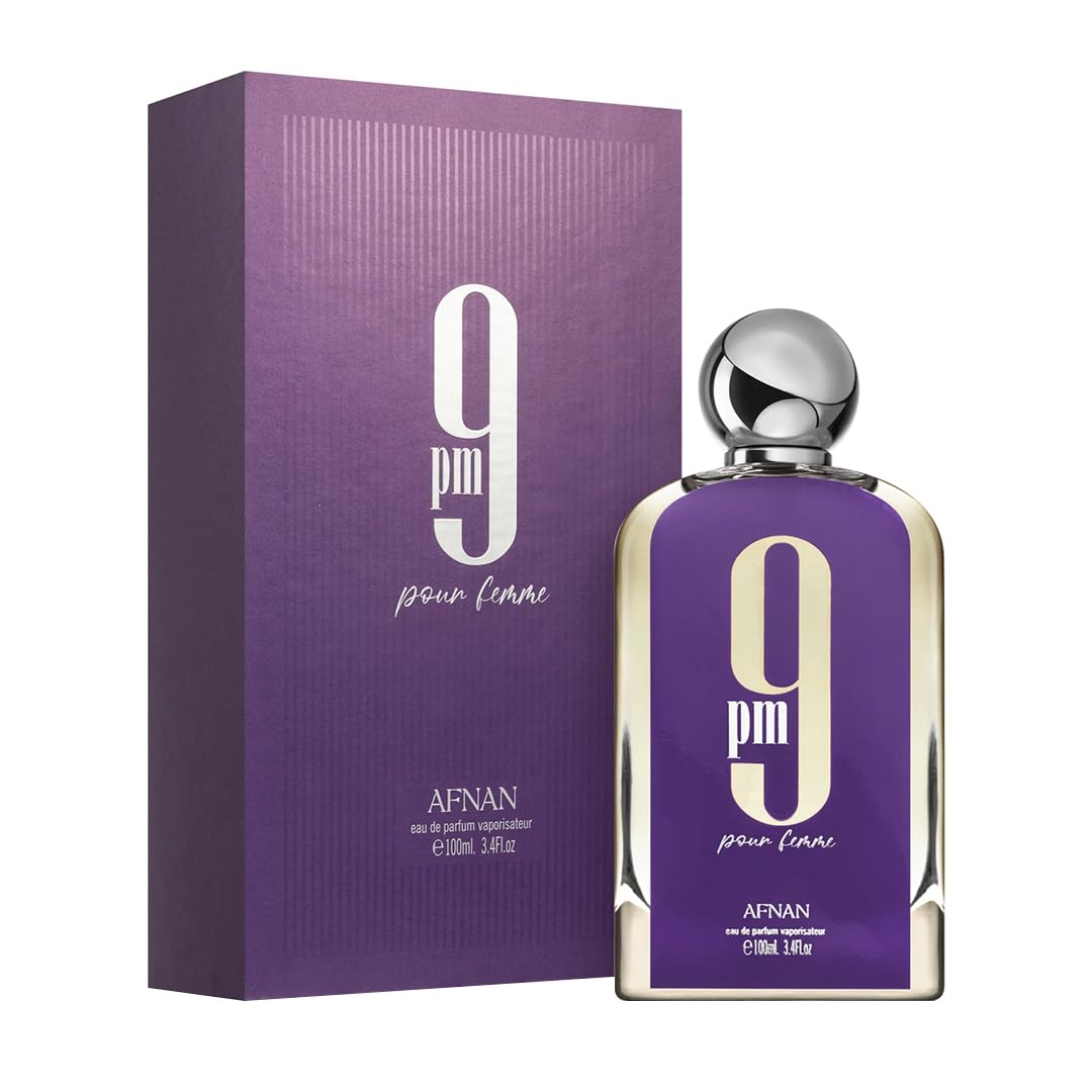 Afnan 9 PM Night Out Unisex Extrait de Parfum, 3.4 Fl. Oz