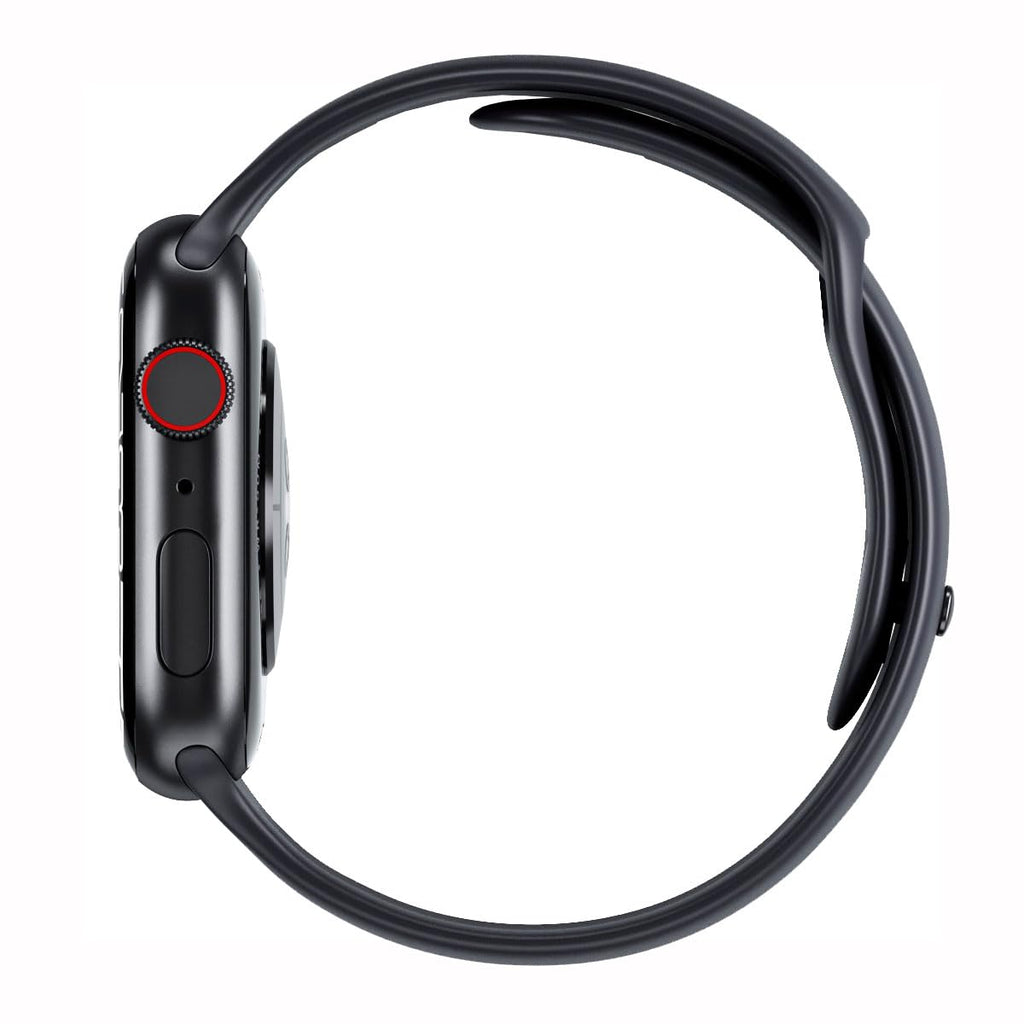 Apple Watch Series 7 (GPS + Cellular, 45MM) Space Black Titanium Case with Black Sport Band (Renewed)