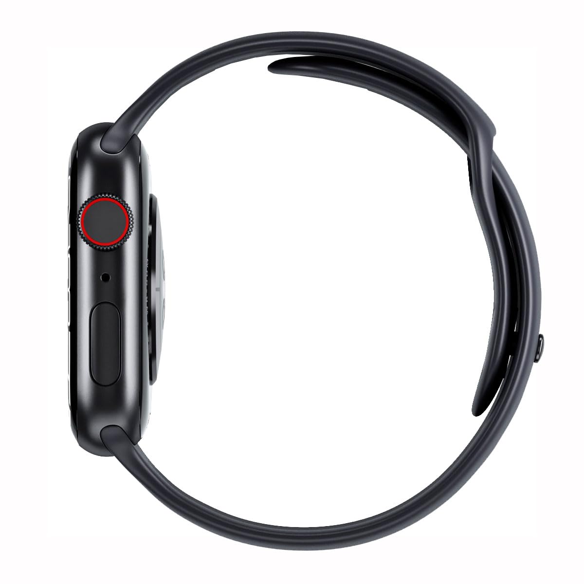Apple Watch Series 7 (GPS + Cellular, 45MM) Space Black Titanium Case with Black Sport Band (Renewed)
