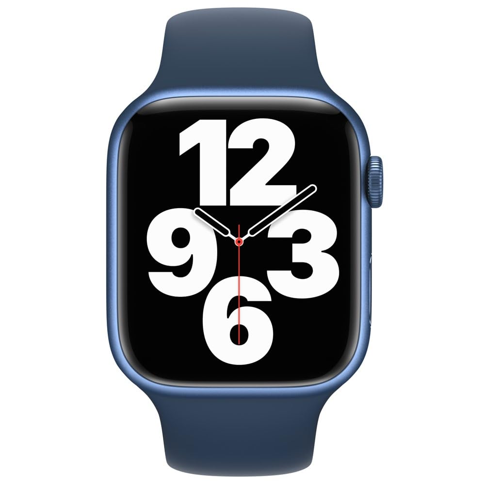 Apple Watch Series 7 (GPS + Cellular, 45MM) Space Black Titanium Case with Black Sport Band (Renewed)