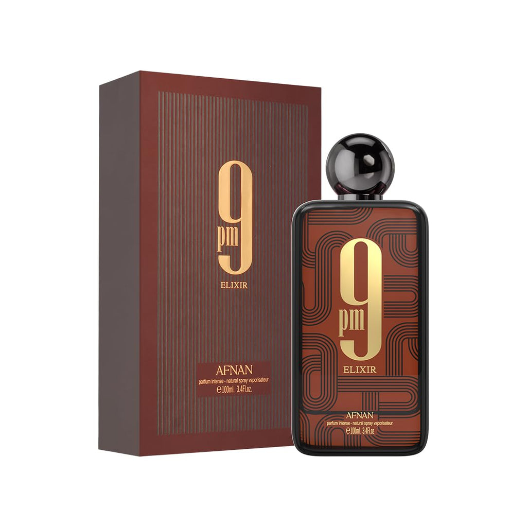 Afnan 9 PM Night Out Unisex Extrait de Parfum, 3.4 Fl. Oz