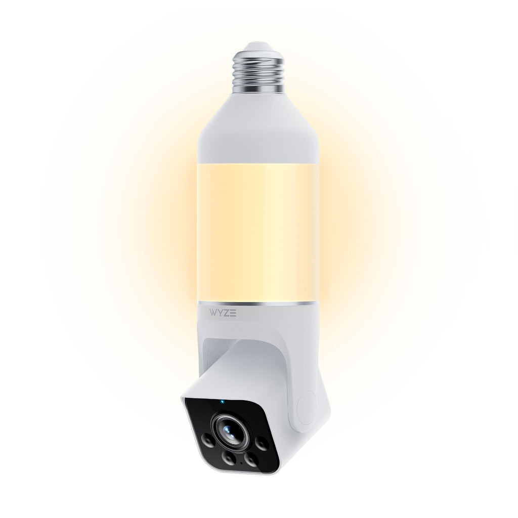 WYZE Bulb Cam - 2K HD Smart Light Bulb Security Camera with Color Night Vision, 800-Lumen Dimmable LED, 160° Wide View, Motion Detection & Siren, E26 Socket, Alexa/Google/IFTTT