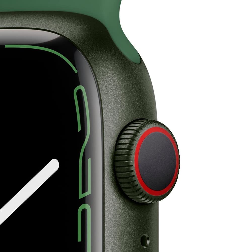 Apple Watch Series 7 (GPS + Cellular, 45MM) Space Black Titanium Case with Black Sport Band (Renewed)