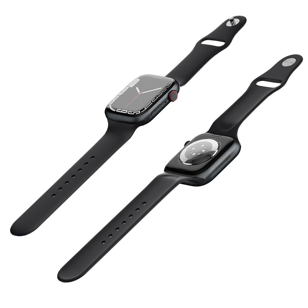 Apple Watch Series 7 (GPS + Cellular, 45MM) Space Black Titanium Case with Black Sport Band (Renewed)