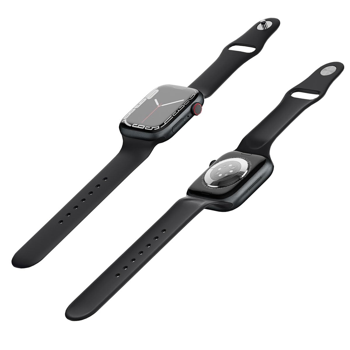 Apple Watch Series 7 (GPS + Cellular, 45MM) Space Black Titanium Case with Black Sport Band (Renewed)