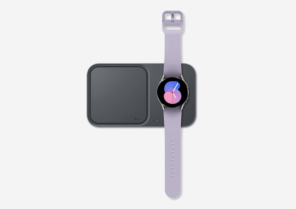 SAMSUNG Galaxy Watch 5 40mm Bluetooth Smartwatch w/Body, Health, Fitness and Sleep Tracker, Sapphire Crystal Glass, Enhanced GPS Tracking, US Version, Silver Bezel w/Purple Band (Renewed)