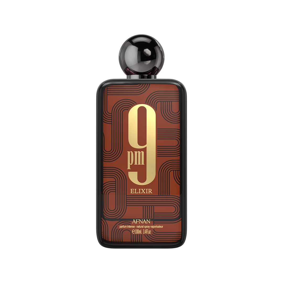 Afnan 9 PM Night Out Unisex Extrait de Parfum, 3.4 Fl. Oz
