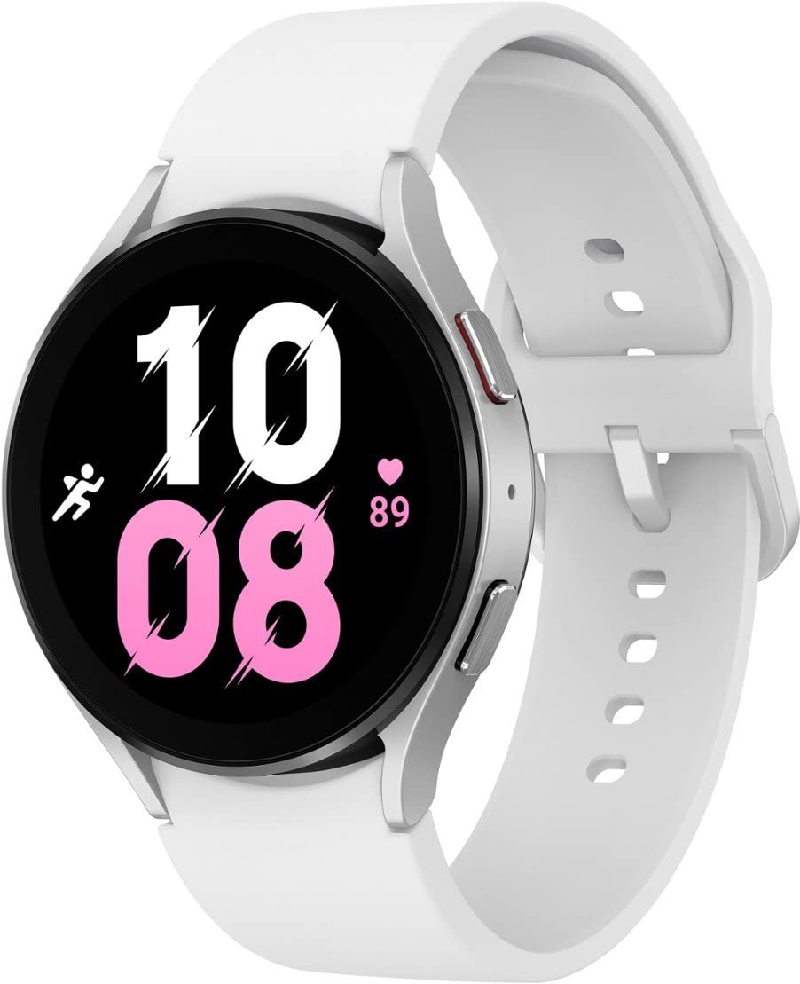 SAMSUNG Galaxy Watch 5 40mm Bluetooth Smartwatch w/Body, Health, Fitness and Sleep Tracker, Sapphire Crystal Glass, Enhanced GPS Tracking, US Version, Silver Bezel w/Purple Band (Renewed)