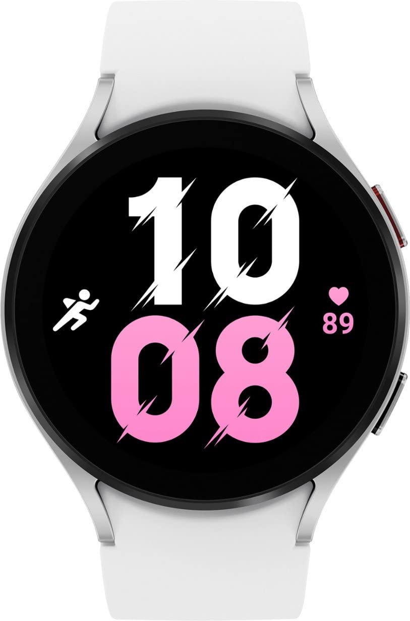 SAMSUNG Galaxy Watch 5 40mm Bluetooth Smartwatch w/Body, Health, Fitness and Sleep Tracker, Sapphire Crystal Glass, Enhanced GPS Tracking, US Version, Silver Bezel w/Purple Band (Renewed)