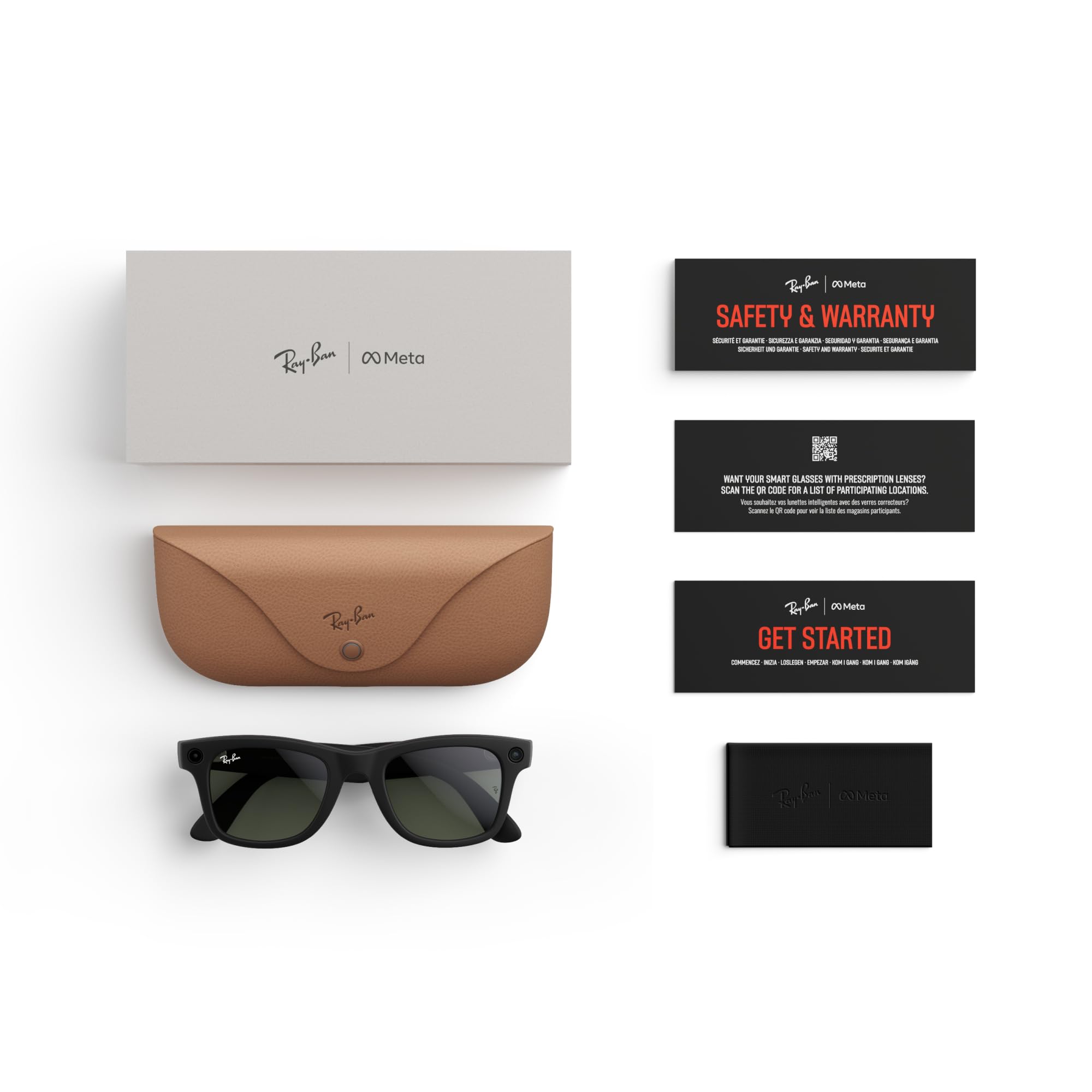 Ray-Ban Meta (Gen 1), Wayfarer, Matte Black | Smart AI Glasses for Men, Women — 12 MP Ultra-Wide Camera, Open-Ear Audio, Video Recording, Bluetooth — Polarized Gradient Graphite Lenses — Sunglasses