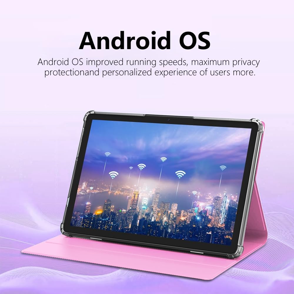 Crelander 10.1 Inch Android 13 Tablet with SIM Card Slot 4G LTE Calling,12GB+512GB, 8000mAh Battery, Dual Camera, Bluetooth/WiFi, Bundle with Case, Keyboard, Mouse & Stylus (Grey Black)