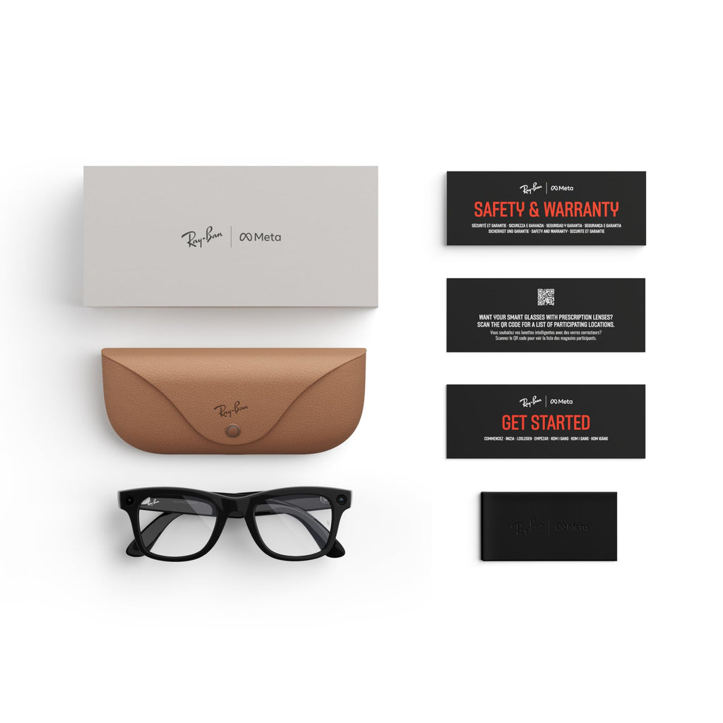 Ray-Ban Meta (Gen 1), Wayfarer, Matte Black | Smart AI Glasses for Men, Women — 12 MP Ultra-Wide Camera, Open-Ear Audio, Video Recording, Bluetooth — Polarized Gradient Graphite Lenses — Sunglasses