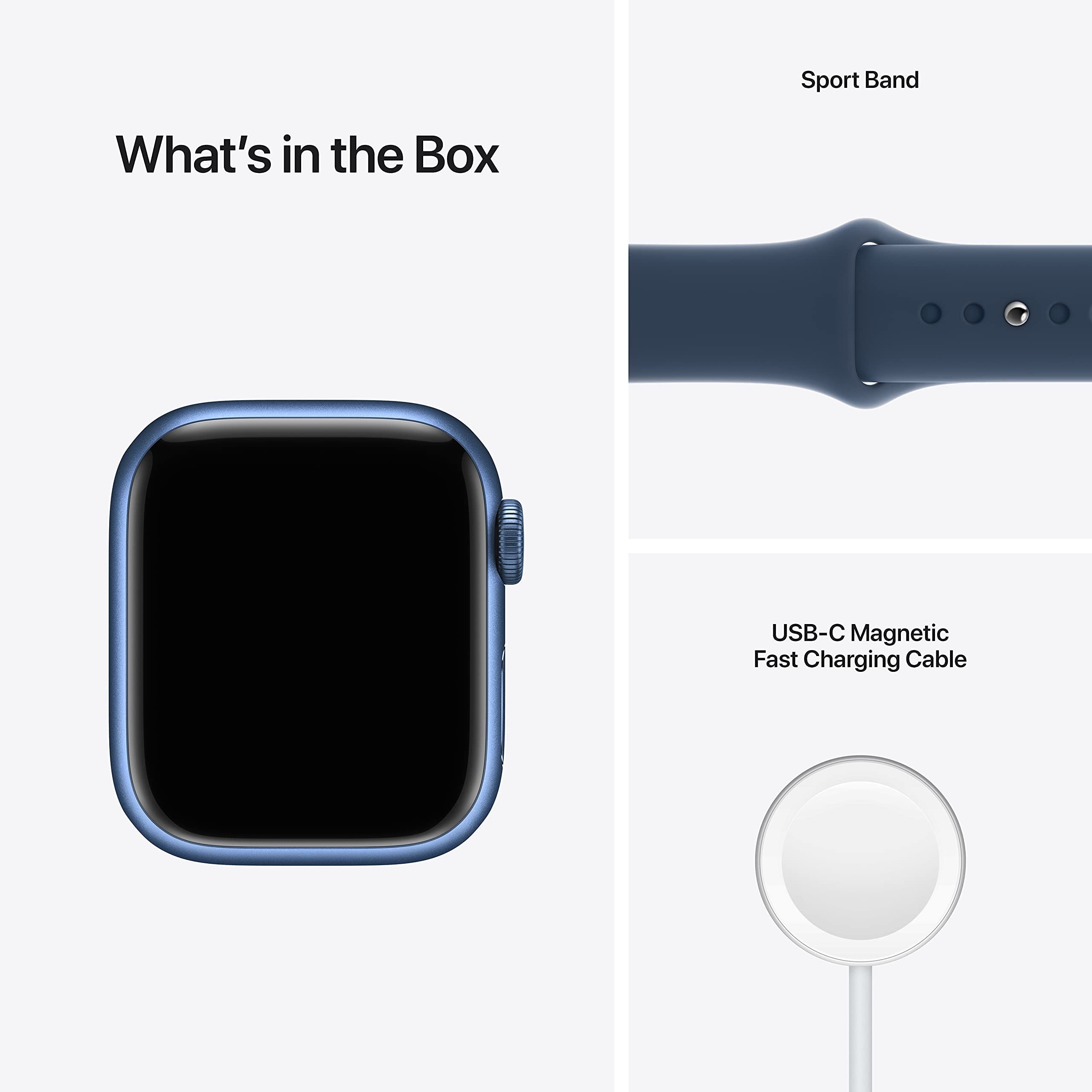 Apple Watch Series 7 (GPS + Cellular, 45MM) Space Black Titanium Case with Black Sport Band (Renewed)