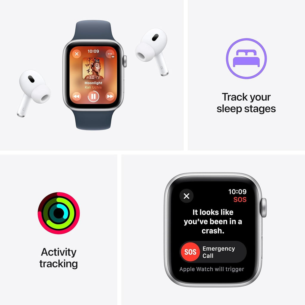 Apple Watch Series 7 (GPS + Cellular, 45MM) Space Black Titanium Case with Black Sport Band (Renewed)