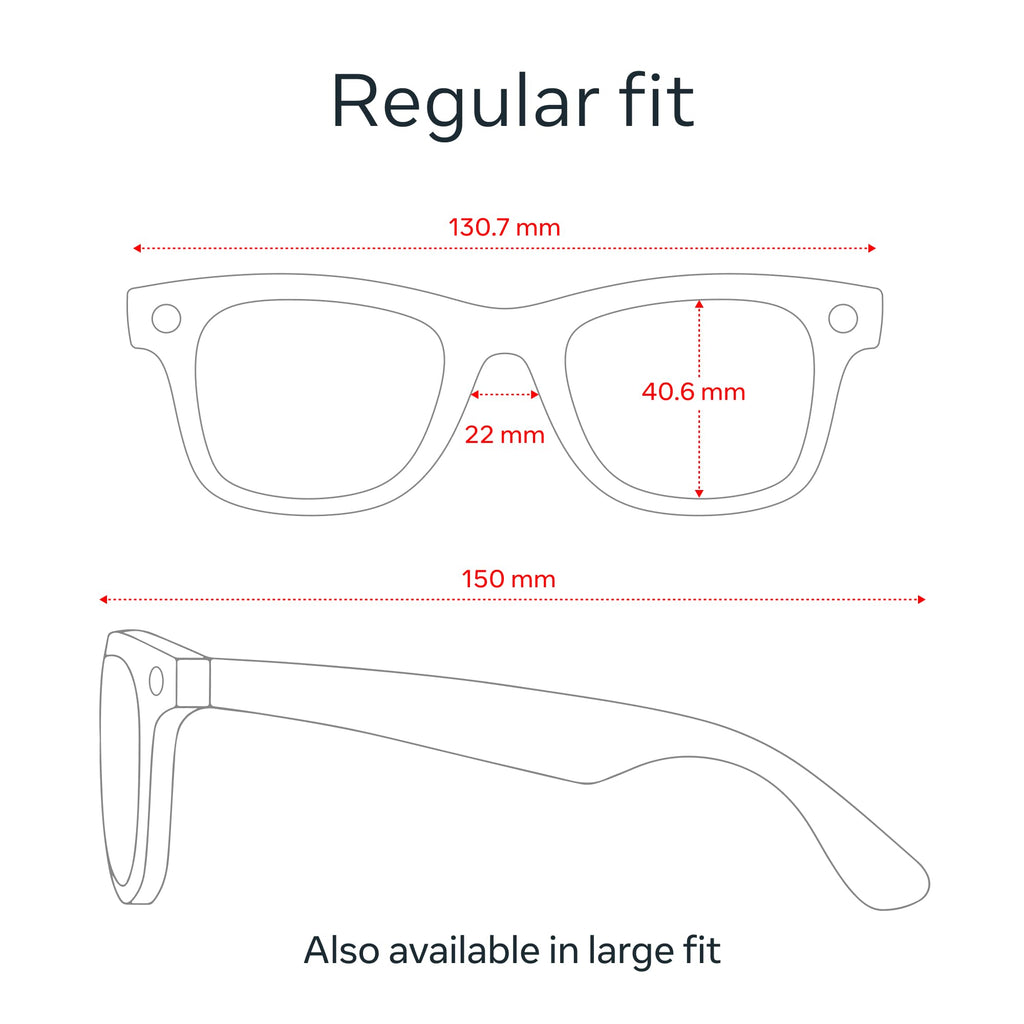 Ray-Ban Meta (Gen 1), Wayfarer, Matte Black | Smart AI Glasses for Men, Women — 12 MP Ultra-Wide Camera, Open-Ear Audio, Video Recording, Bluetooth — Polarized Gradient Graphite Lenses — Sunglasses
