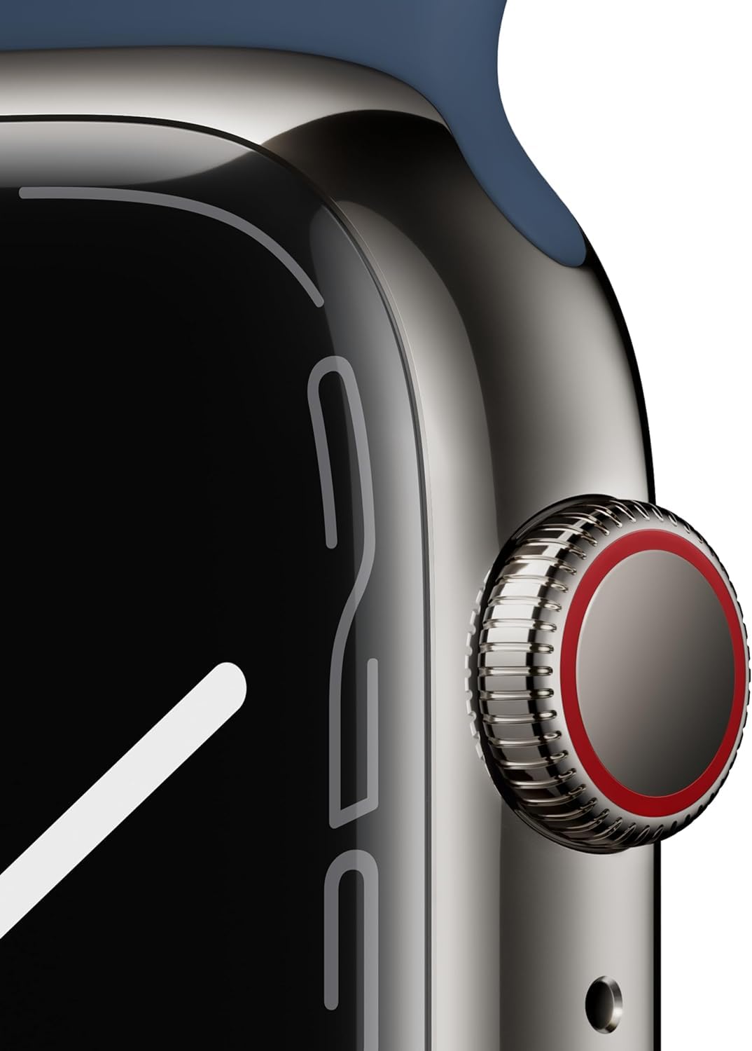 Apple Watch Series 7 (GPS + Cellular, 45MM) Space Black Titanium Case with Black Sport Band (Renewed)