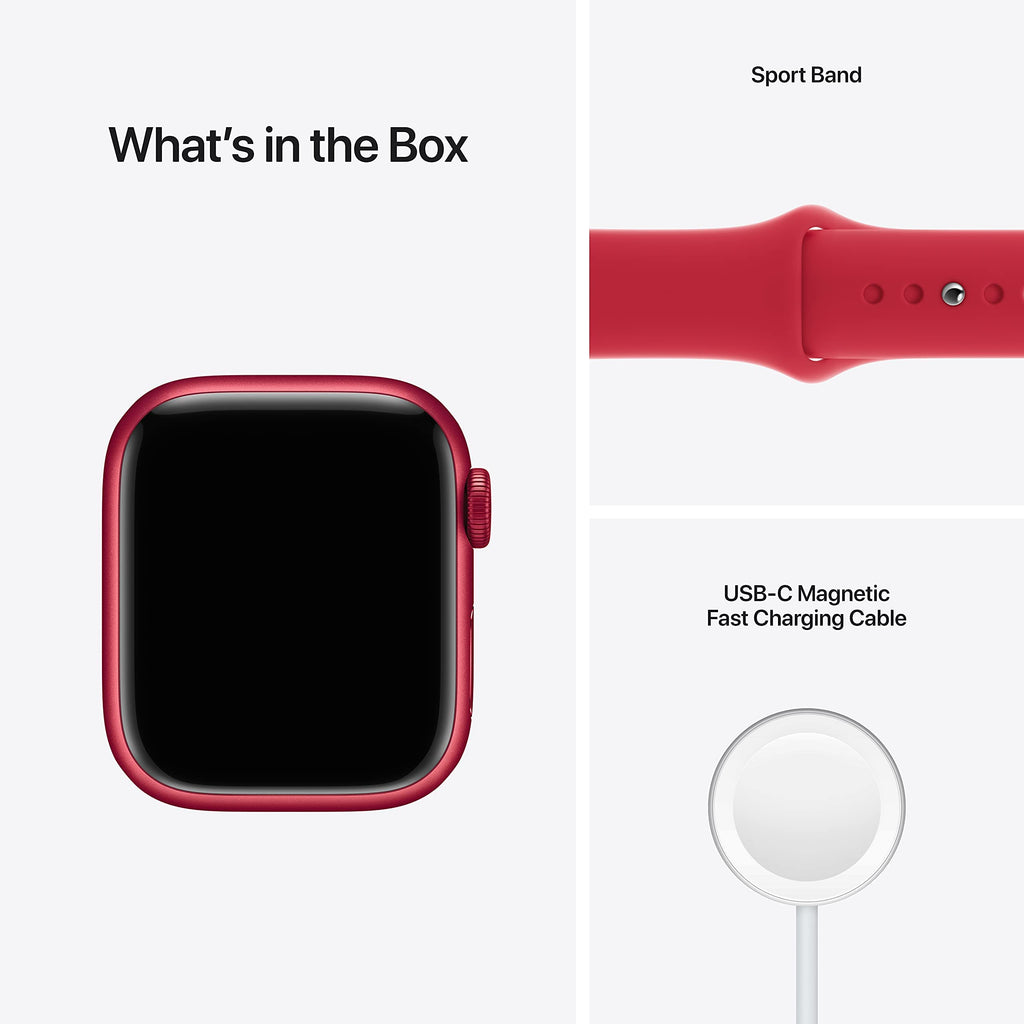 Apple Watch Series 7 (GPS + Cellular, 45MM) Space Black Titanium Case with Black Sport Band (Renewed)