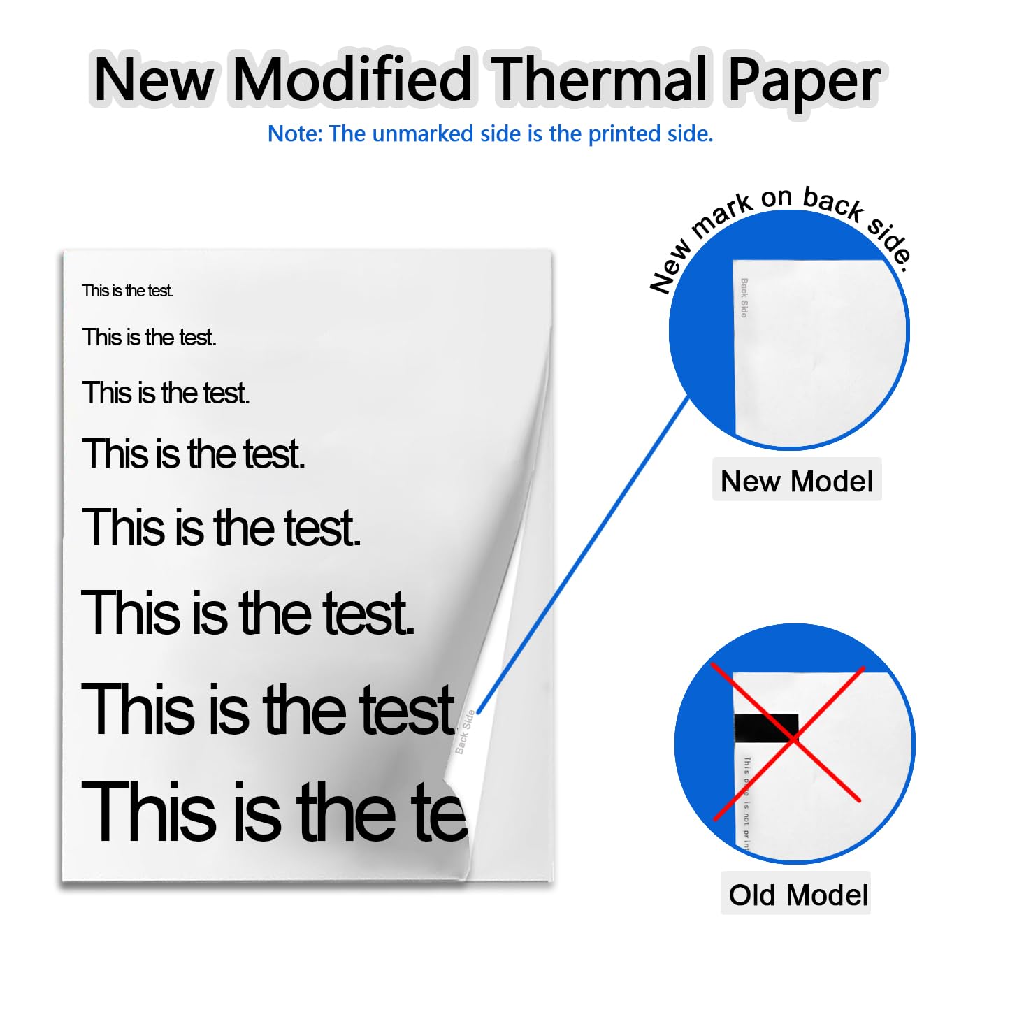 300 Sheets Thermal Printer Paper Continuous Folded 8.5 x 11 Inches US Letter Size Office Paper Products for PD-A4/ M832D/ M08F Portable Printer, Inkless and Wireless Printers, Advanced Value Set.