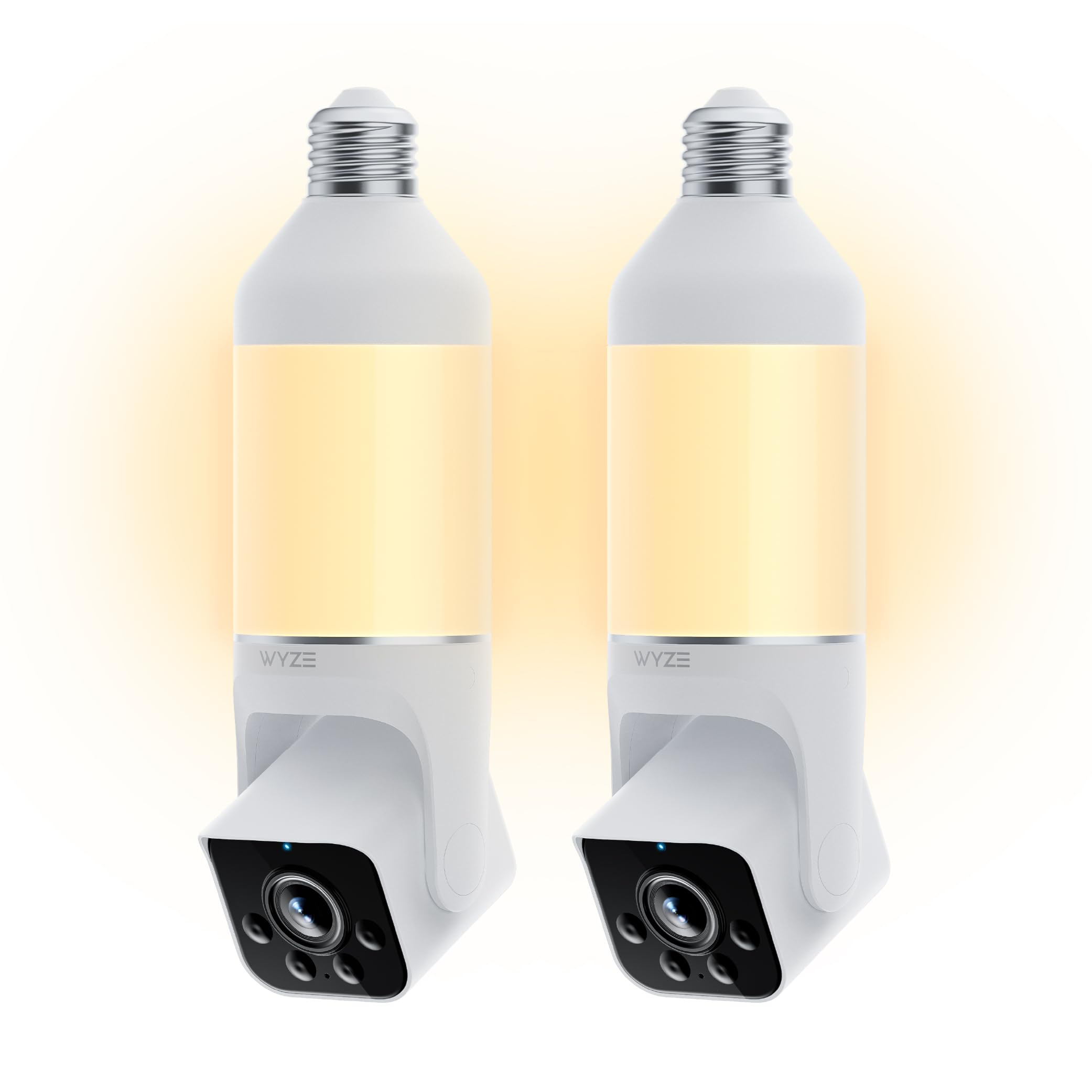 WYZE Bulb Cam - 2K HD Smart Light Bulb Security Camera with Color Night Vision, 800-Lumen Dimmable LED, 160° Wide View, Motion Detection & Siren, E26 Socket, Alexa/Google/IFTTT