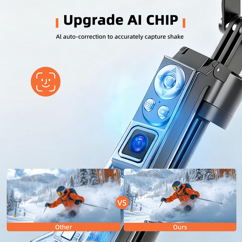 Auto Face Tracking Selfie Stick Tripod for iPhone with Light 360 Rotation that Follows Your Movement 70.9" Camera Tripod Stand with Remote for Content Creator Vlog Live Stream Video Recording