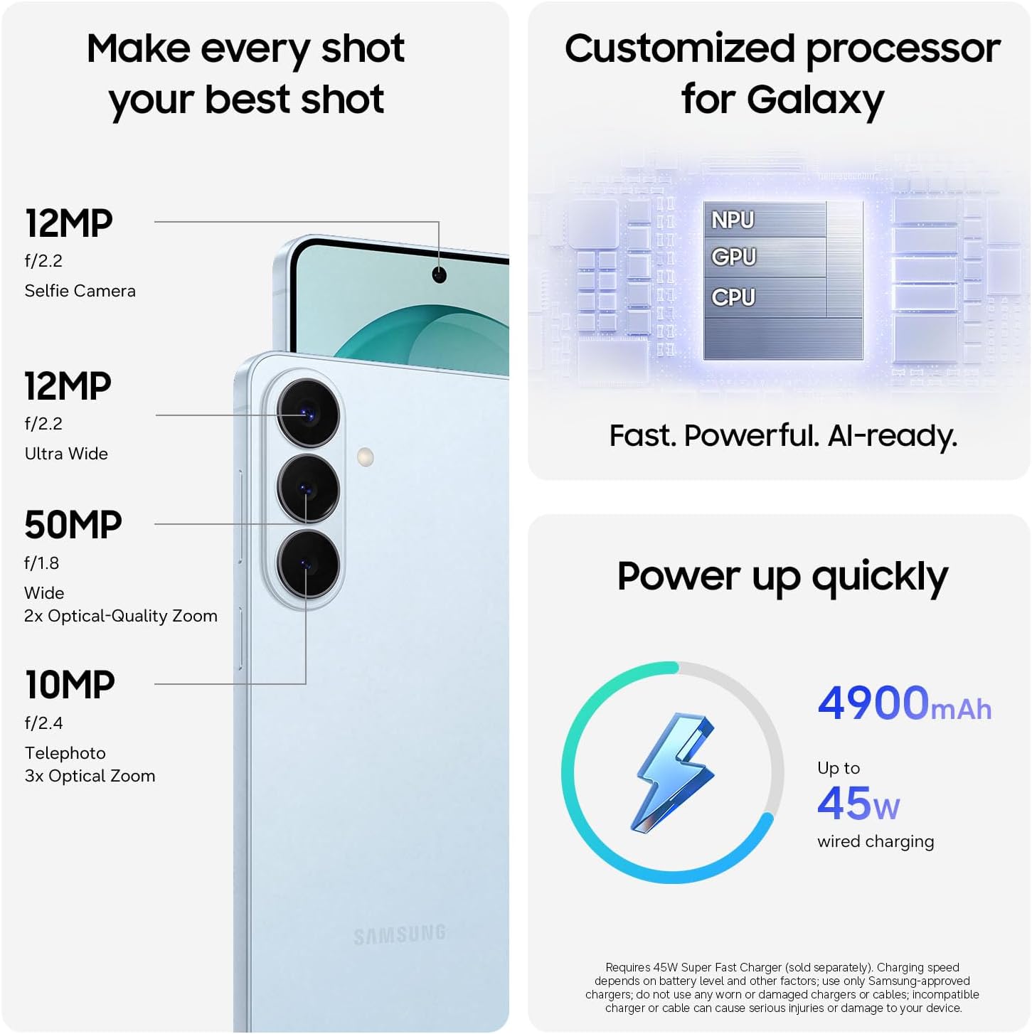 Samsung Galaxy S26, Unlocked Android Smartphone, 512GB, Powerful Processor, Galaxy AI, Immersive Viewing, Durable Battery, 2026, US 1 Year Warranty, White