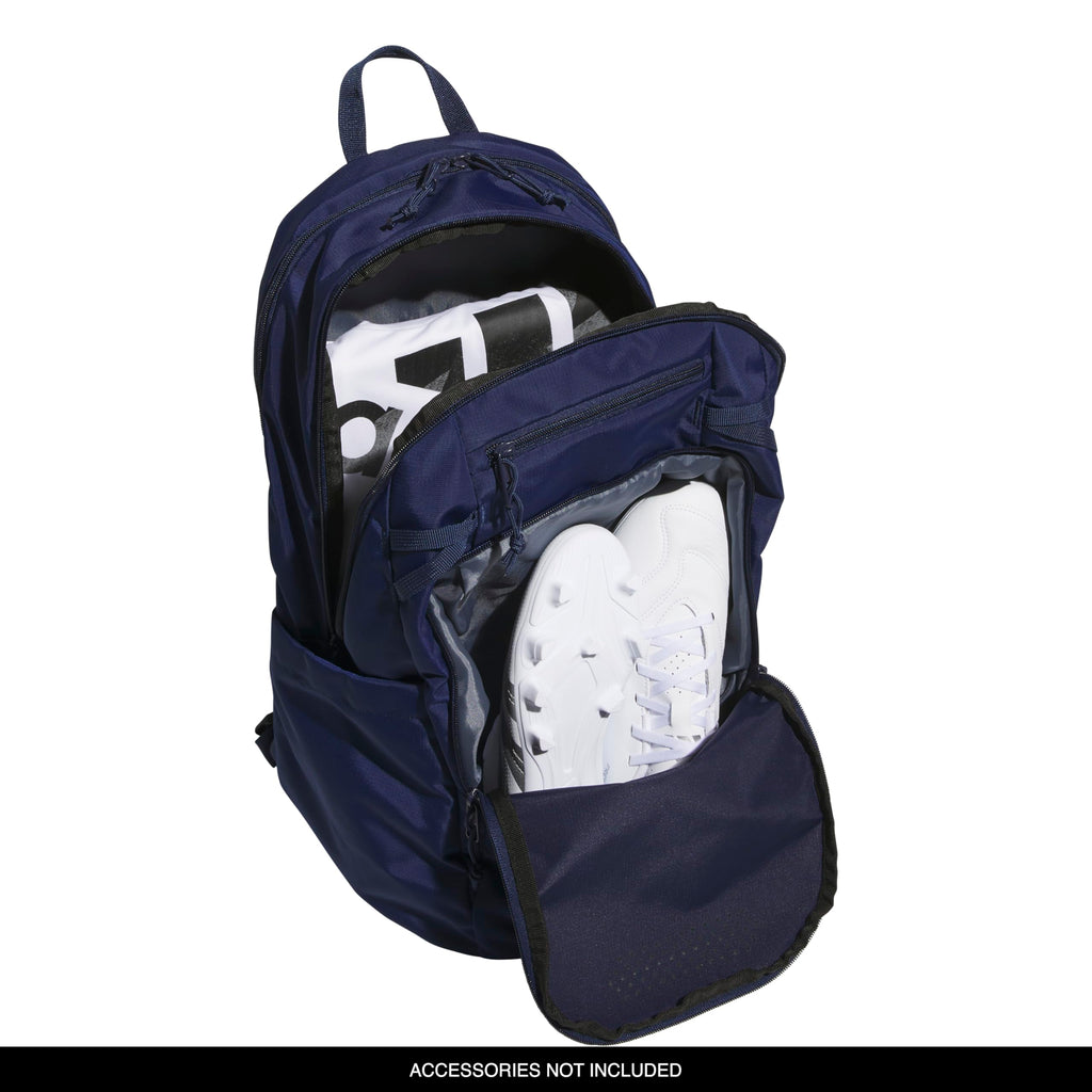 adidas Defender 5 Backpack for Sports, Gym, School and Travel, 33L, White/Gold Metallic/Black, OSFA