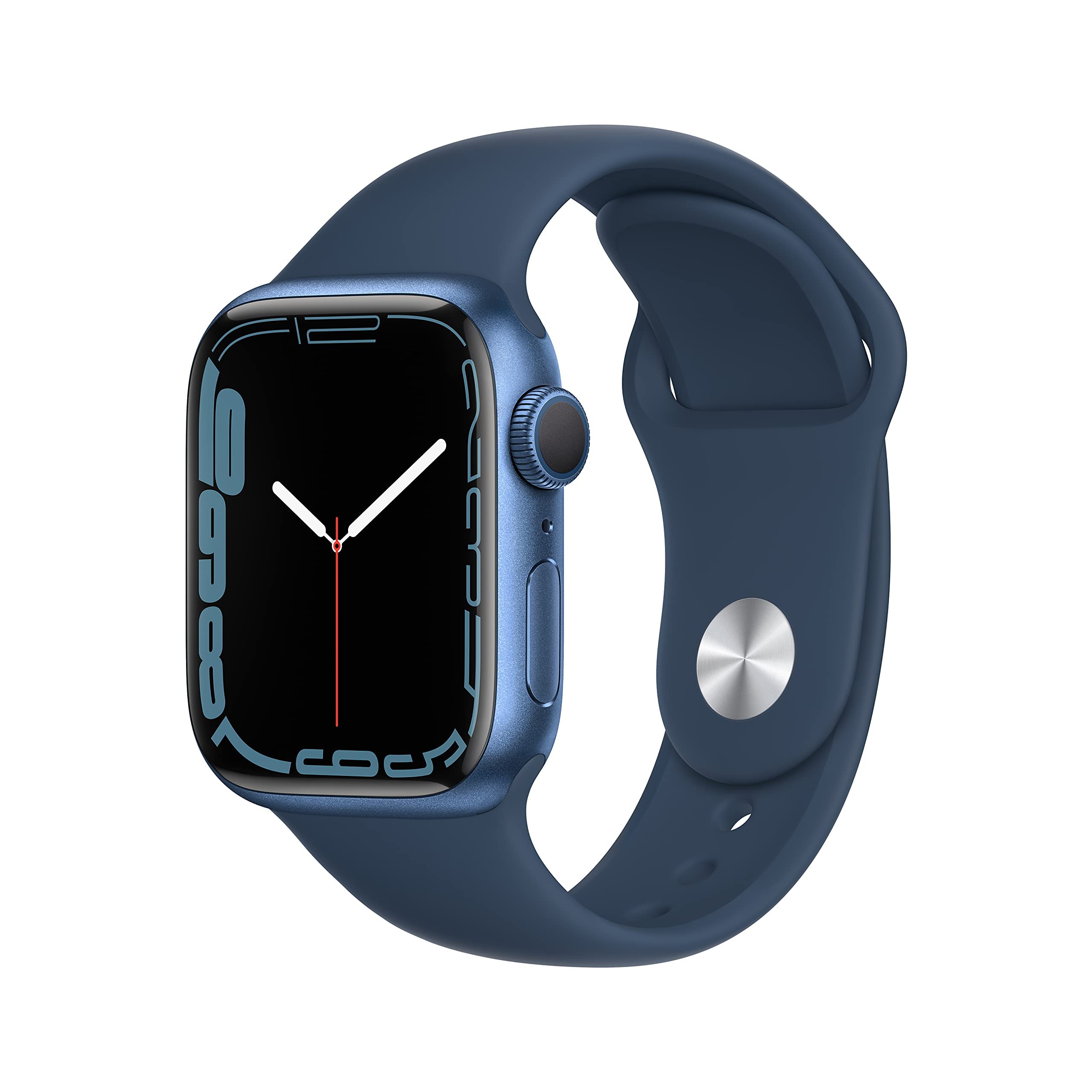 Apple Watch Series 7 (GPS + Cellular, 45MM) Space Black Titanium Case with Black Sport Band (Renewed)