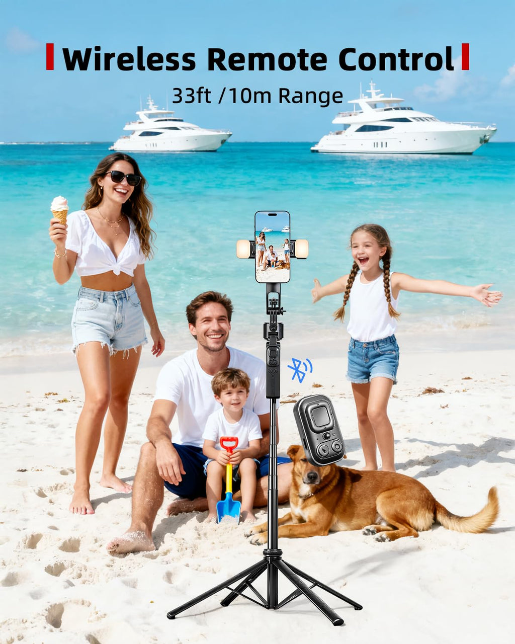 Auto Face Tracking Selfie Stick Tripod for iPhone with Light 360 Rotation that Follows Your Movement 70.9" Camera Tripod Stand with Remote for Content Creator Vlog Live Stream Video Recording