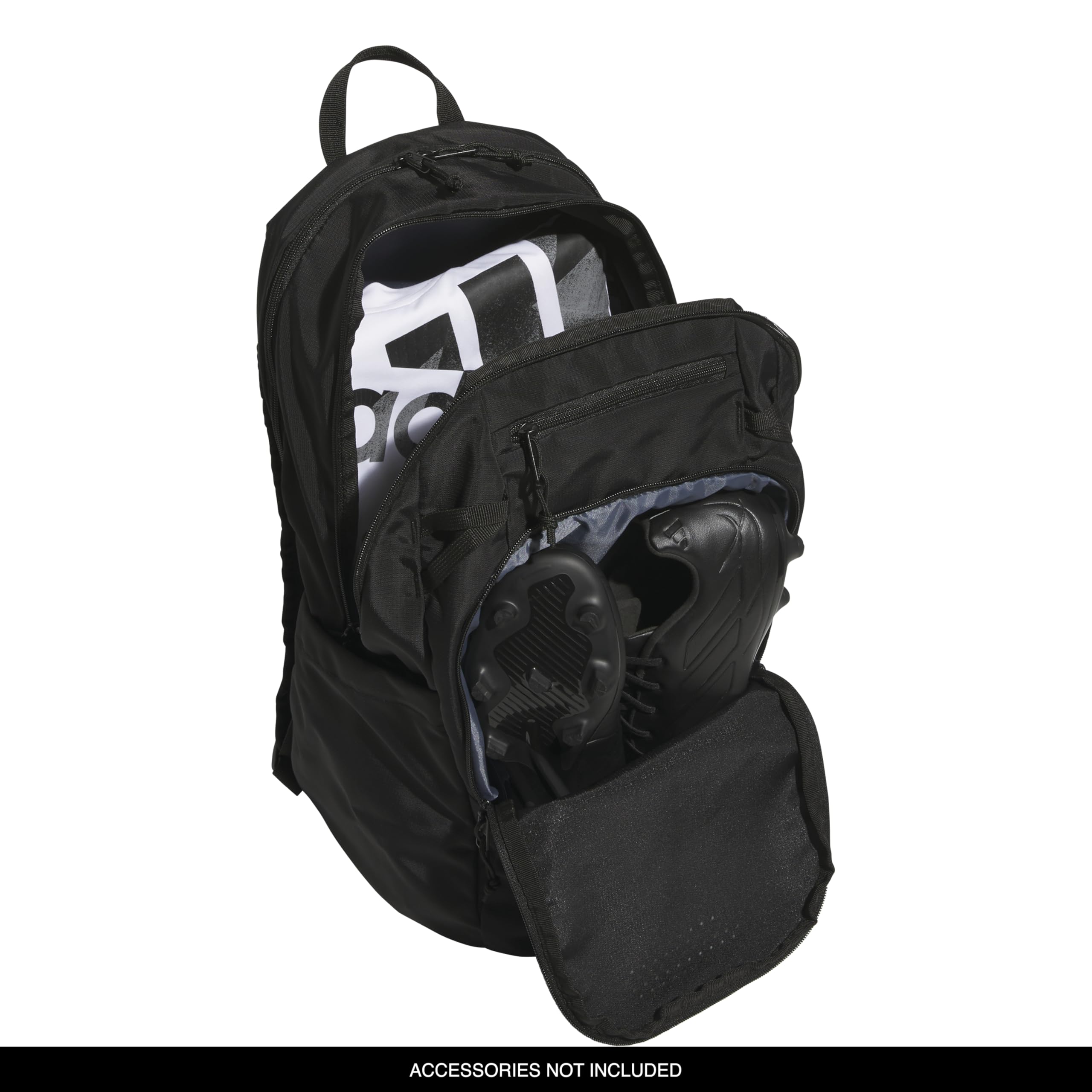 adidas Defender 5 Backpack for Sports, Gym, School and Travel, 33L, White/Gold Metallic/Black, OSFA