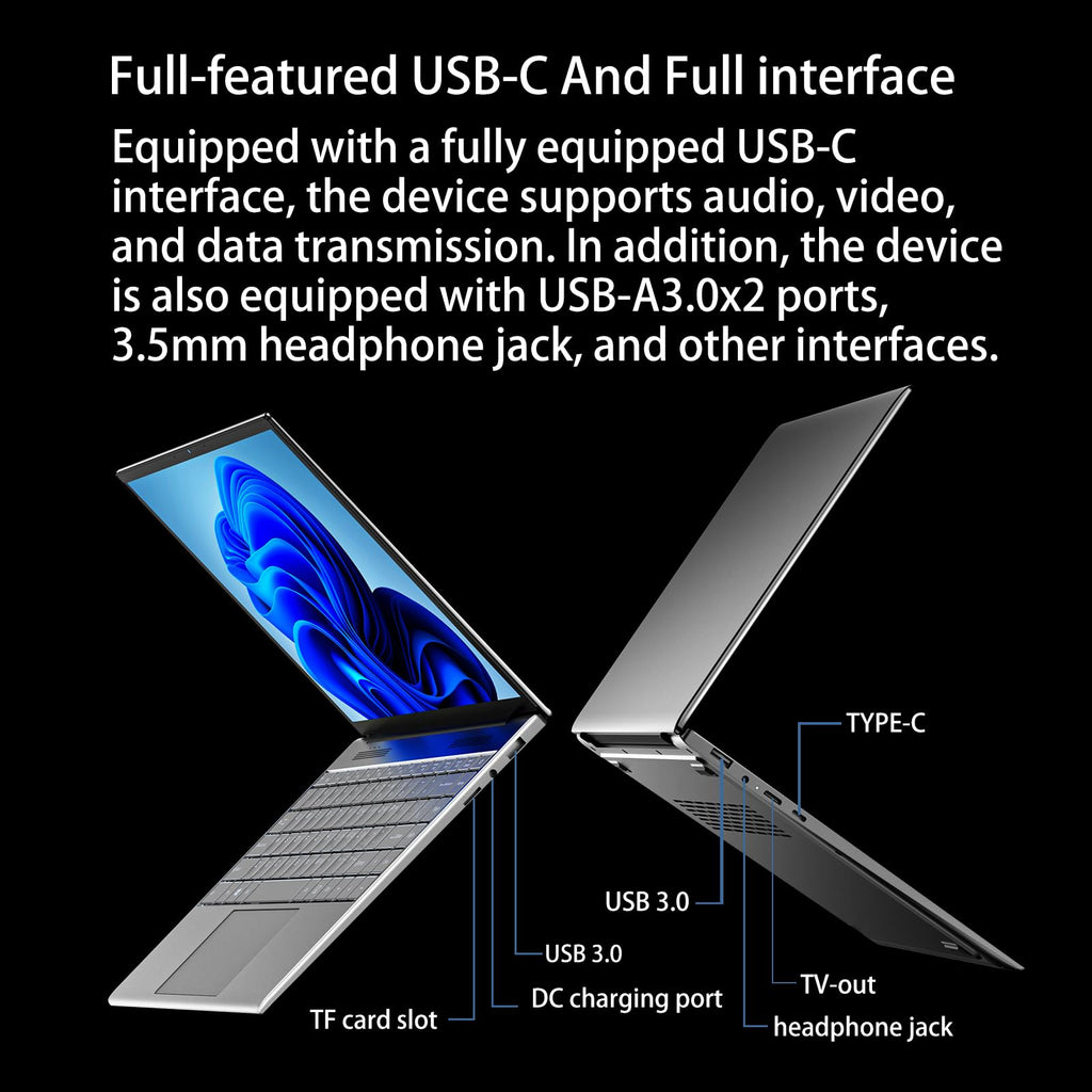 Laptop 16-inch 8GB DDR 256GB SSD portable laptop computer, expandable to 1TB, AMD A9-9400 Radeon R5 CPU up to 3.2 GHz, 9000mAh battery, Numeric Keypad, USB 3.0, dual-band WiFi, webcam, slim laptops