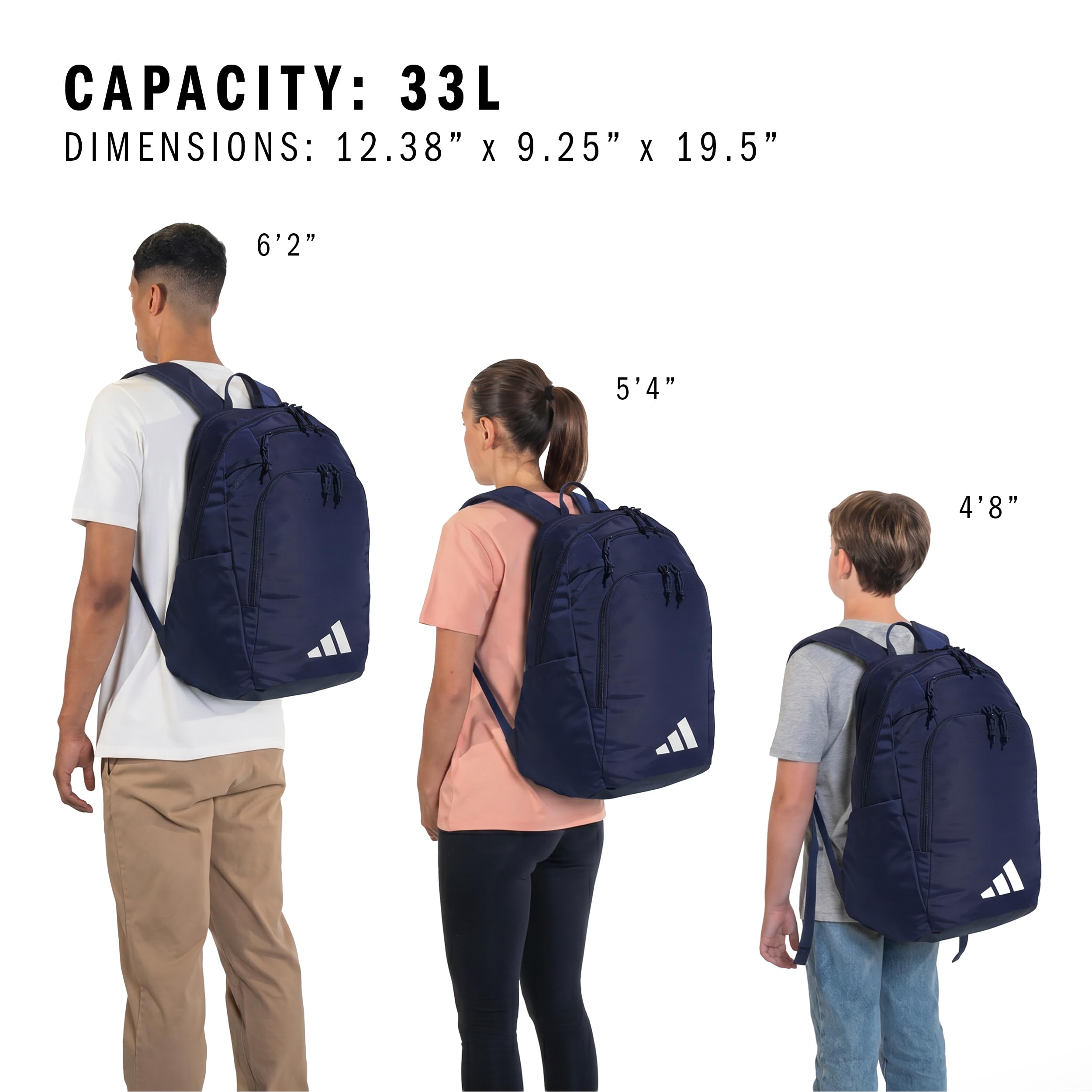 adidas Defender 5 Backpack for Sports, Gym, School and Travel, 33L, White/Gold Metallic/Black, OSFA