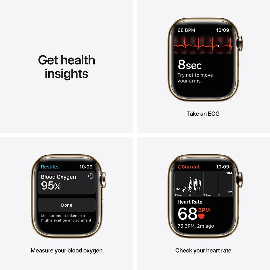 Apple Watch Series 7 (GPS + Cellular, 45MM) Space Black Titanium Case with Black Sport Band (Renewed)