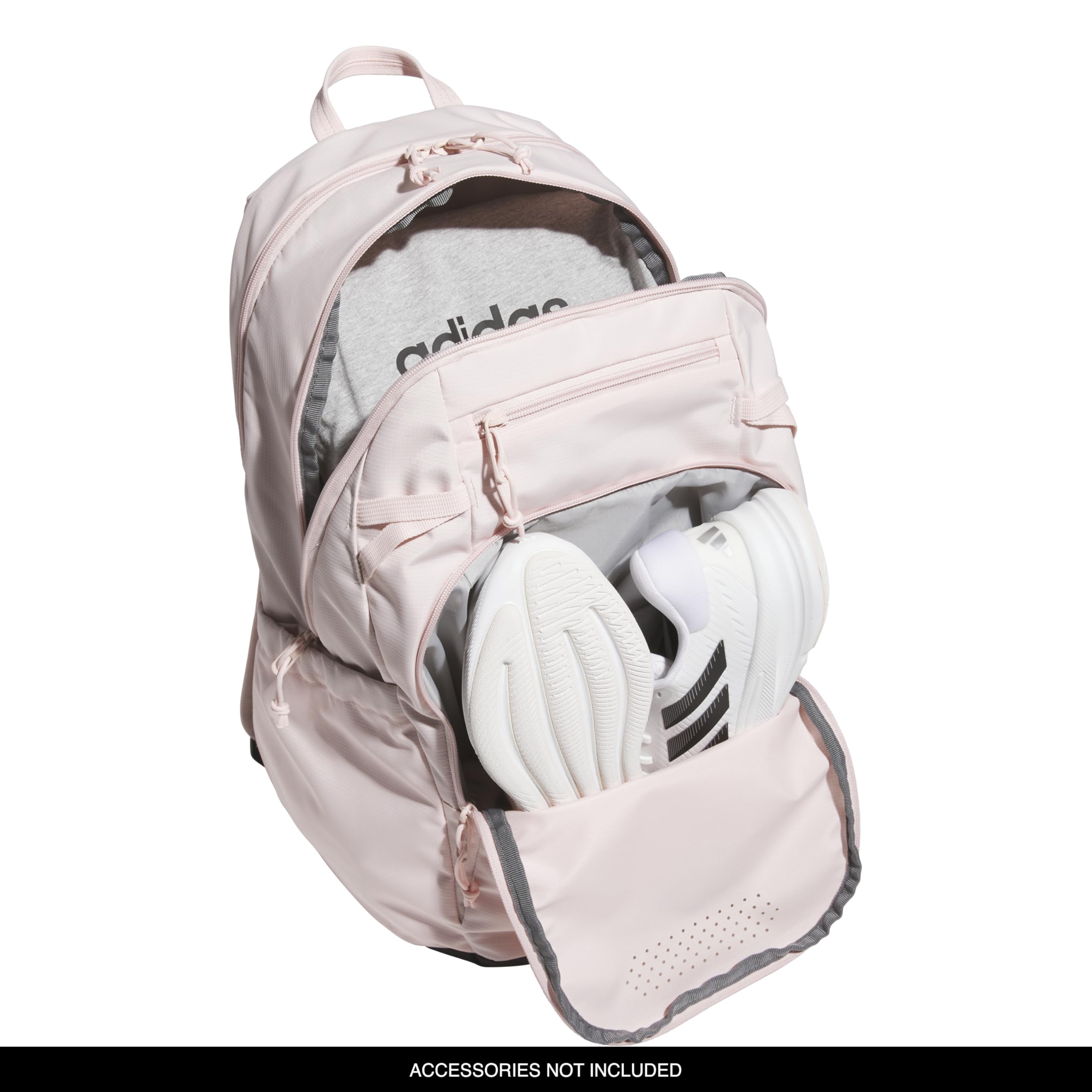 adidas Defender 5 Backpack for Sports, Gym, School and Travel, 33L, White/Gold Metallic/Black, OSFA