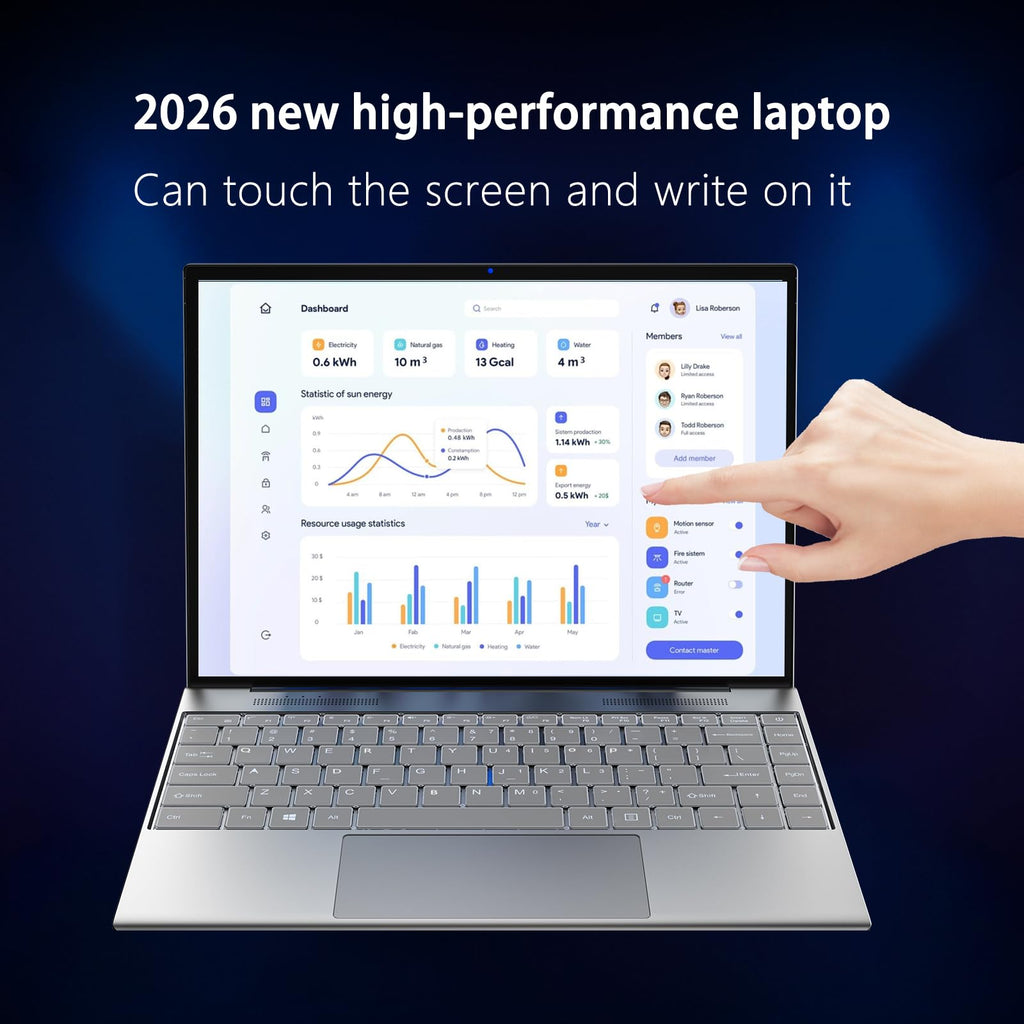 Laptop 16-inch 8GB DDR 256GB SSD portable laptop computer, expandable to 1TB, AMD A9-9400 Radeon R5 CPU up to 3.2 GHz, 9000mAh battery, Numeric Keypad, USB 3.0, dual-band WiFi, webcam, slim laptops