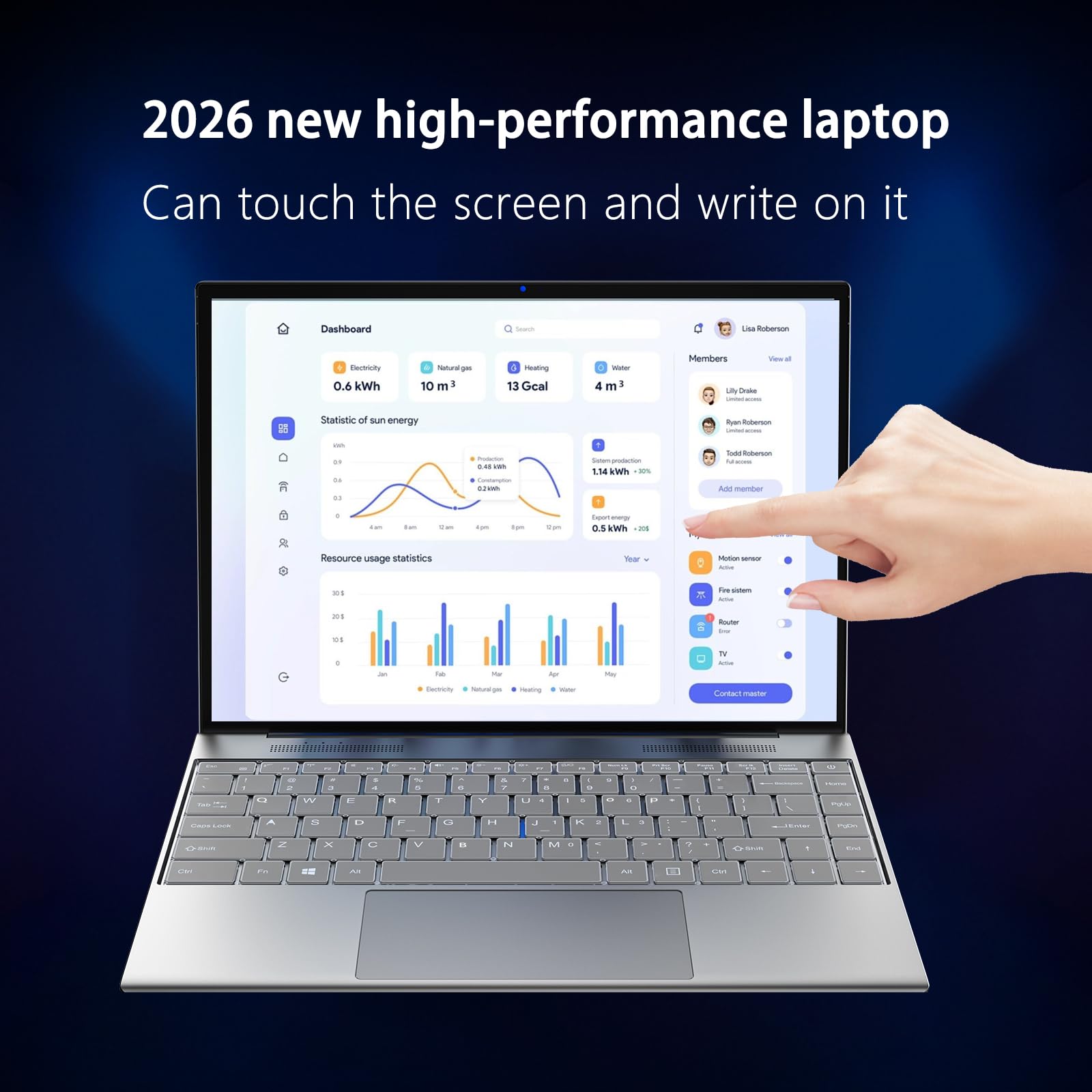 Laptop 16-inch 8GB DDR 256GB SSD portable laptop computer, expandable to 1TB, AMD A9-9400 Radeon R5 CPU up to 3.2 GHz, 9000mAh battery, Numeric Keypad, USB 3.0, dual-band WiFi, webcam, slim laptops