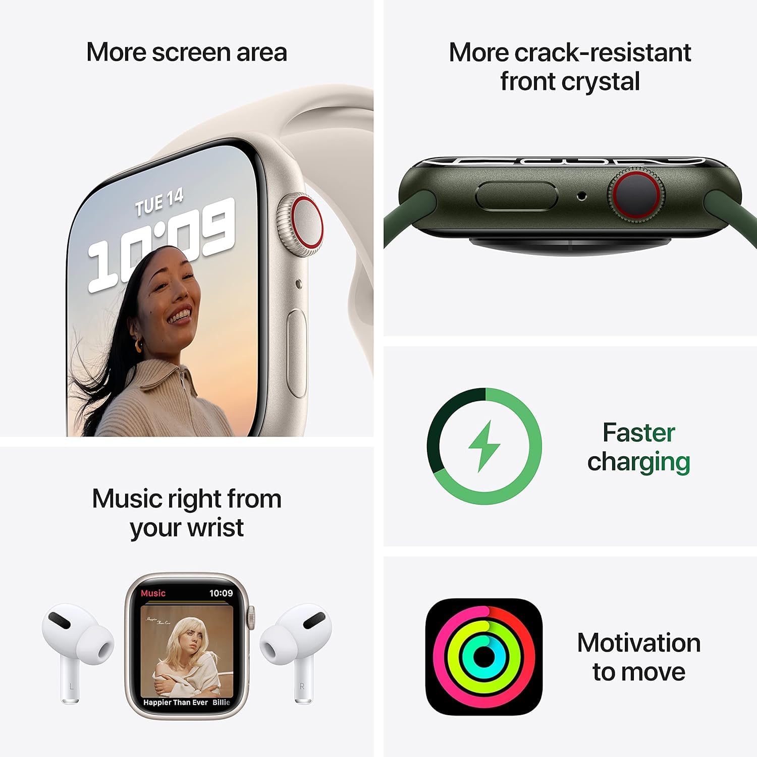 Apple Watch Series 7 (GPS + Cellular, 45MM) Space Black Titanium Case with Black Sport Band (Renewed)
