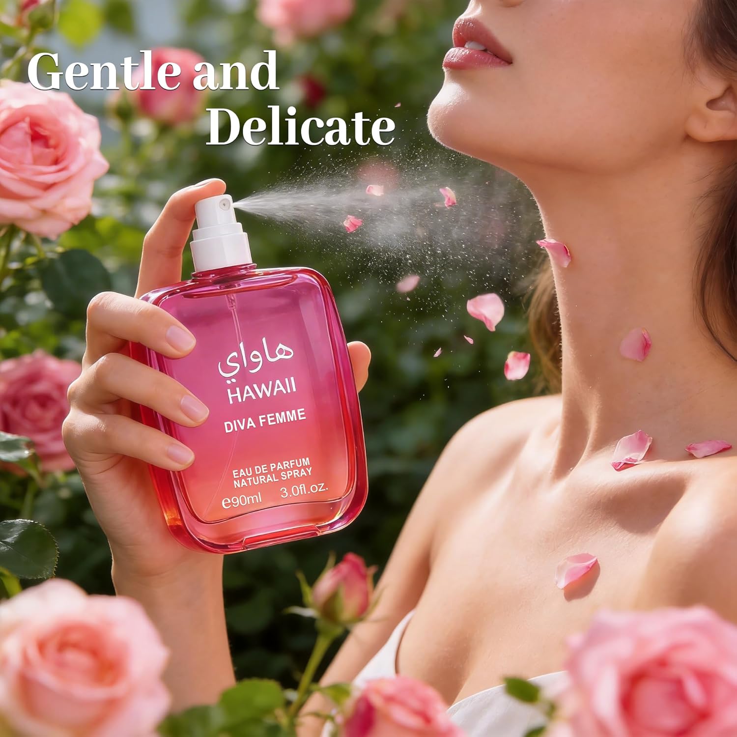 A CENTER Hawaii Diva Femme Women's Eau de Parfum 3.0 Fl Oz Floral Fruity Cologne Rose Musk Scent Gift for Her