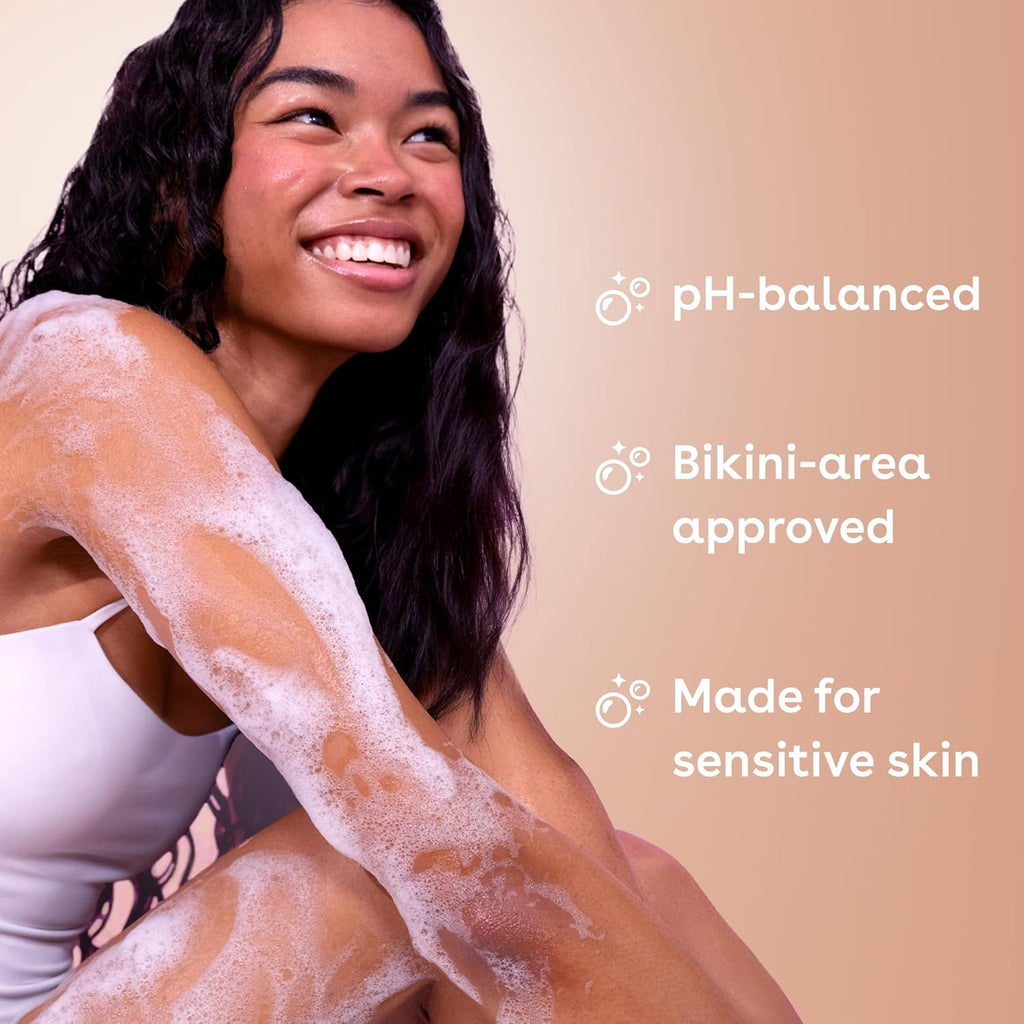 eos Cashmere Body Wash – Jasmine Peach, Moisturizing Body Wash, Creamy Gel Formula, with Shea Butter, Glycerin, Vitamin E, pH Balanced, Sensitive Skin, Vegan, 16 fl oz