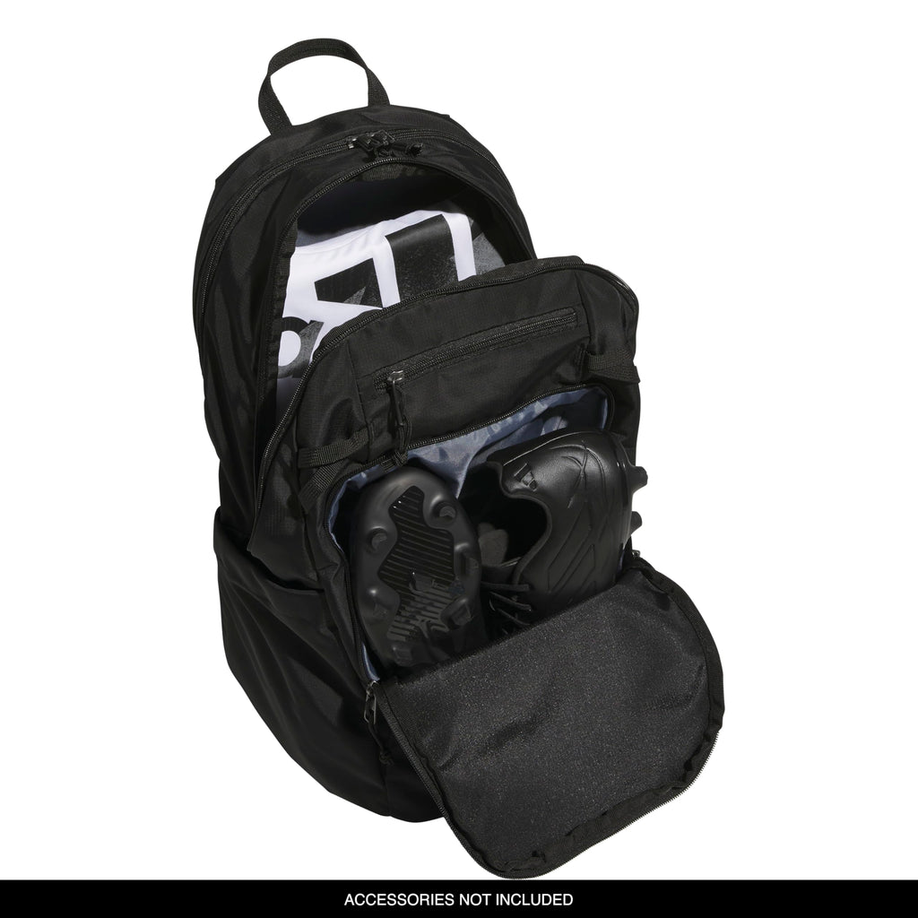 adidas Defender 5 Backpack for Sports, Gym, School and Travel, 33L, White/Gold Metallic/Black, OSFA