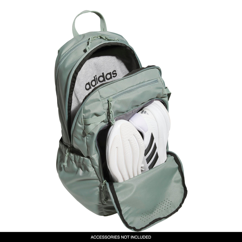 adidas Defender 5 Backpack for Sports, Gym, School and Travel, 33L, White/Gold Metallic/Black, OSFA