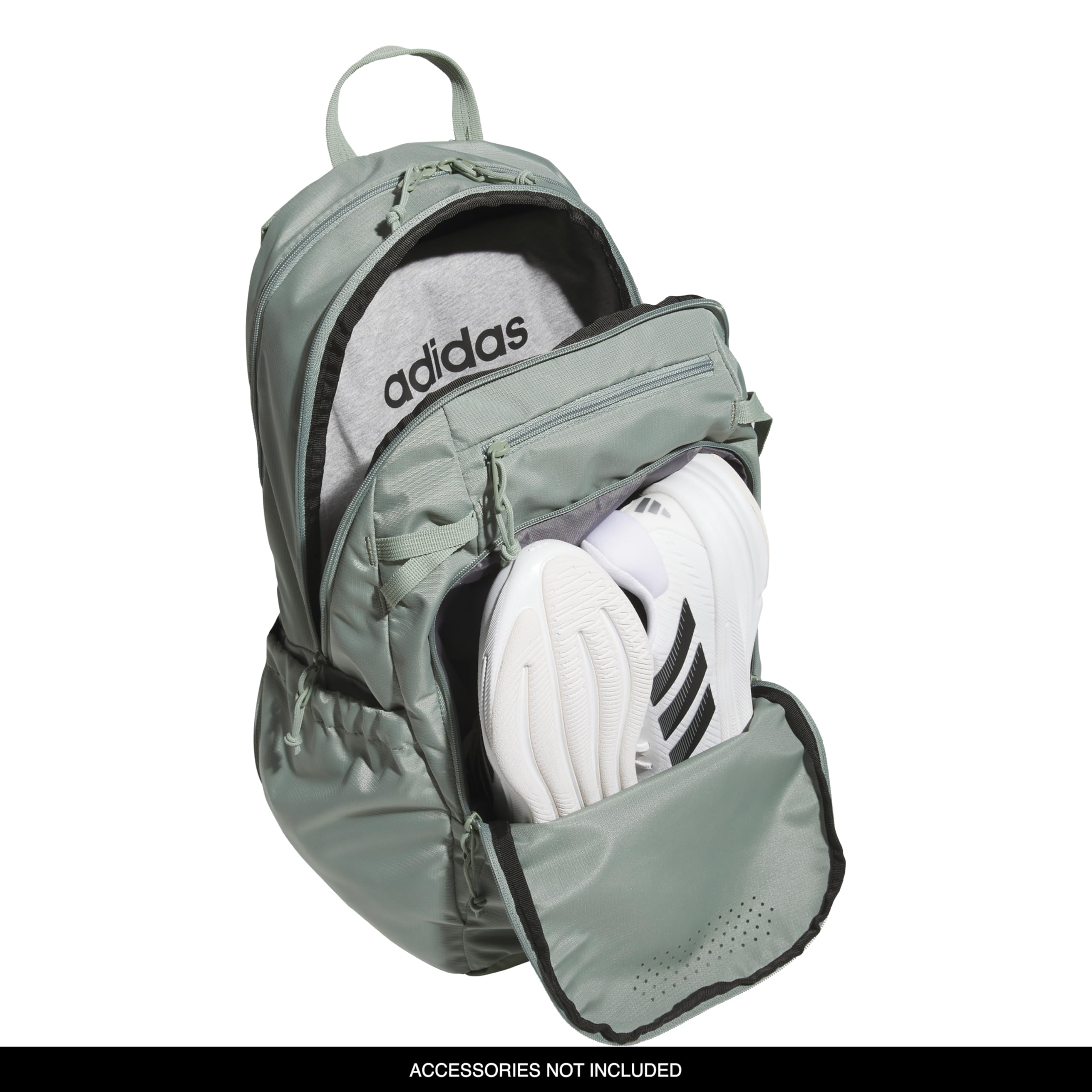 adidas Defender 5 Backpack for Sports, Gym, School and Travel, 33L, White/Gold Metallic/Black, OSFA