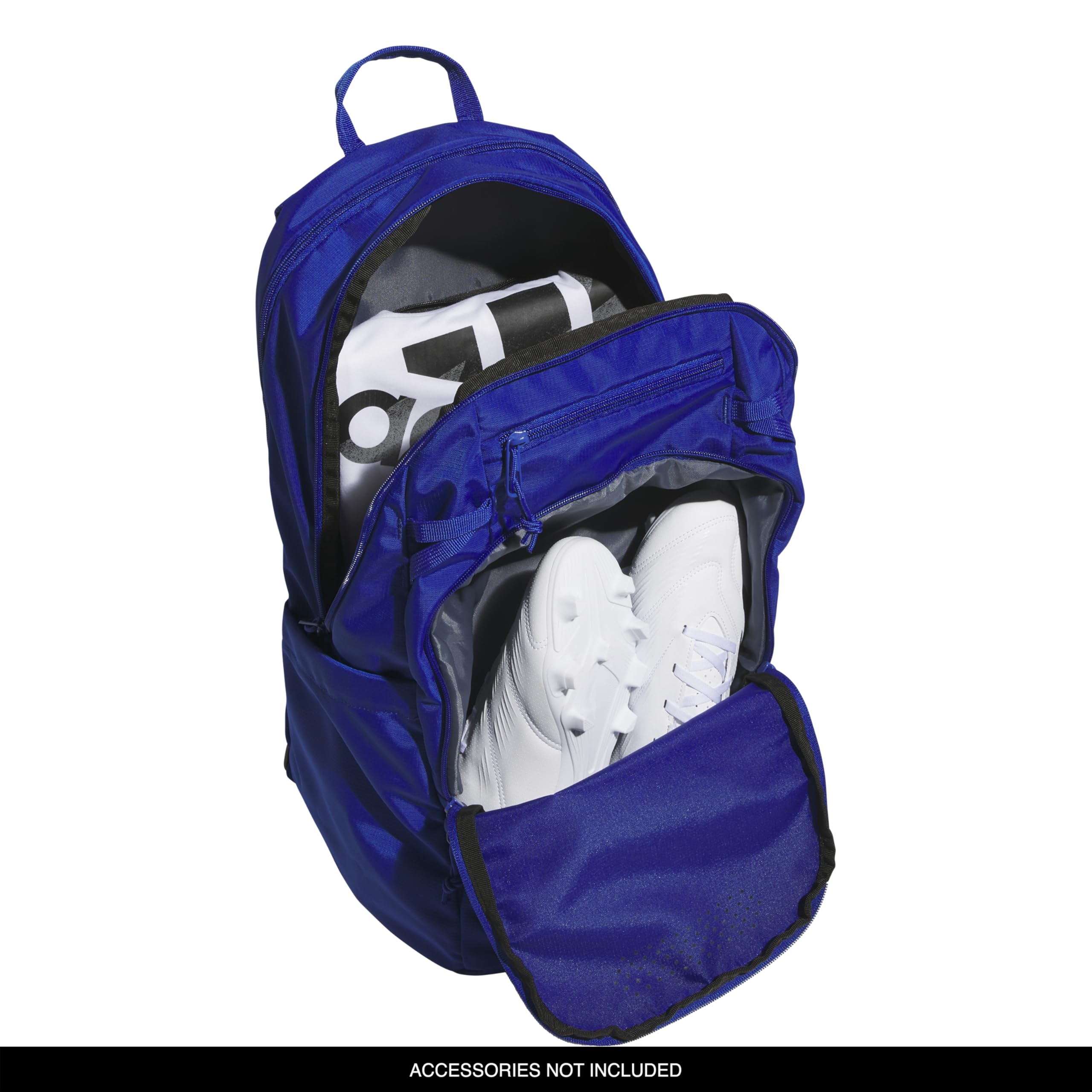 adidas Defender 5 Backpack for Sports, Gym, School and Travel, 33L, White/Gold Metallic/Black, OSFA
