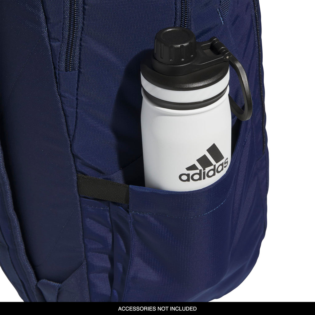 adidas Defender 5 Backpack for Sports, Gym, School and Travel, 33L, White/Gold Metallic/Black, OSFA
