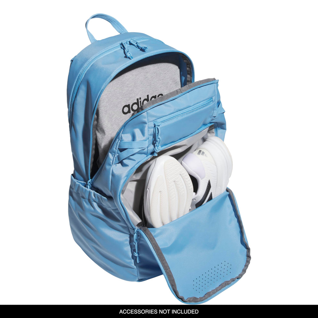 adidas Defender 5 Backpack for Sports, Gym, School and Travel, 33L, White/Gold Metallic/Black, OSFA