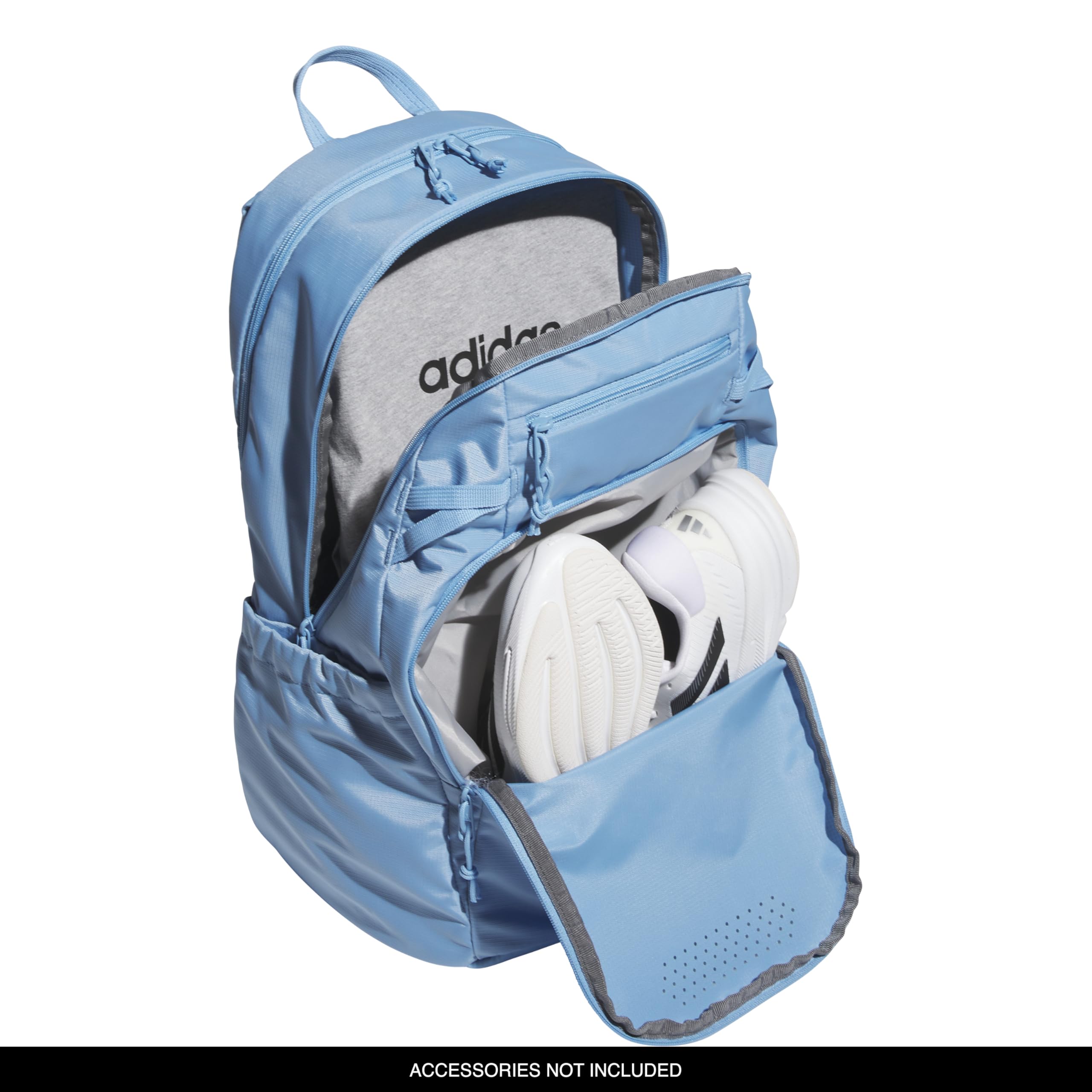 adidas Defender 5 Backpack for Sports, Gym, School and Travel, 33L, White/Gold Metallic/Black, OSFA