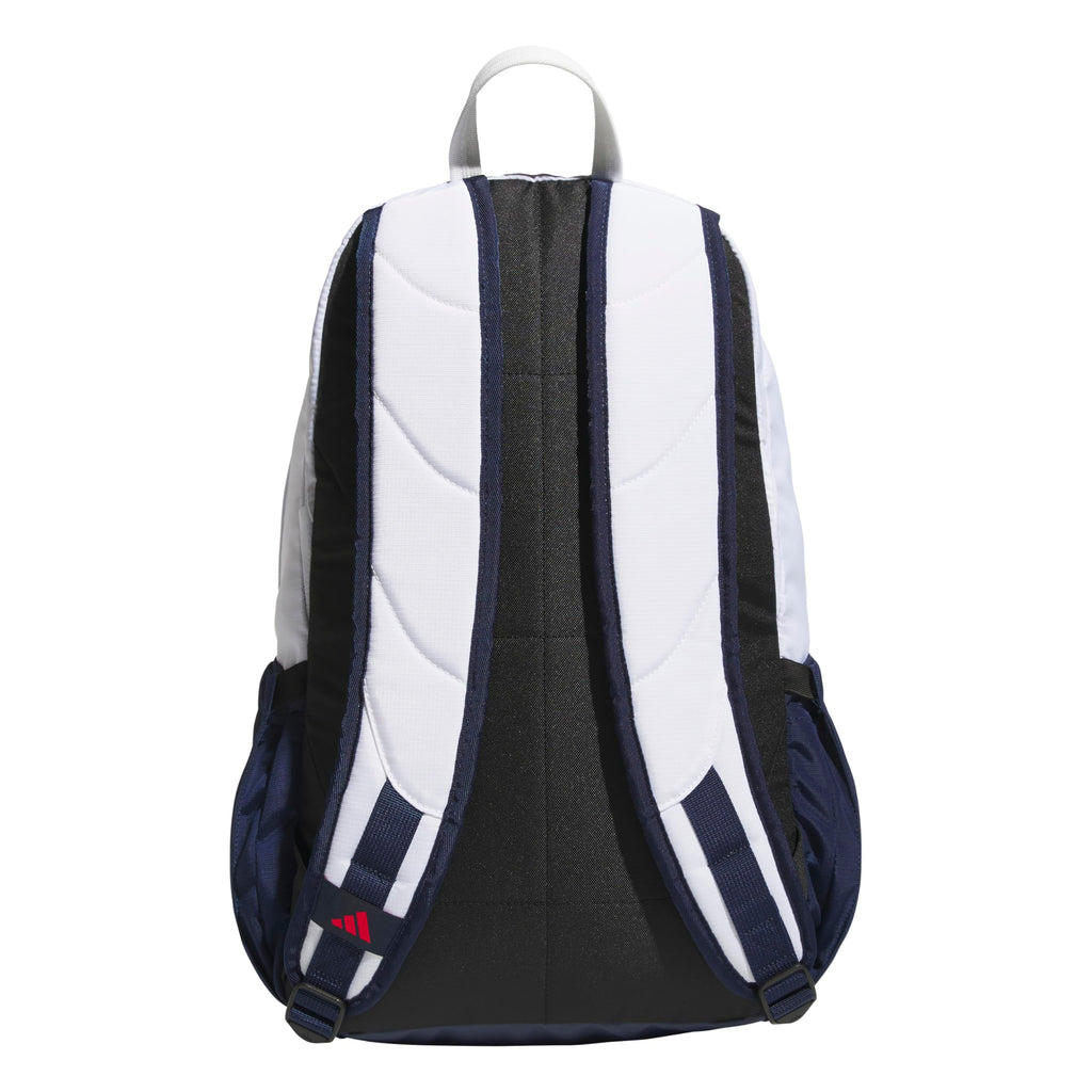 adidas Defender 5 Backpack for Sports, Gym, School and Travel, 33L, White/Gold Metallic/Black, OSFA