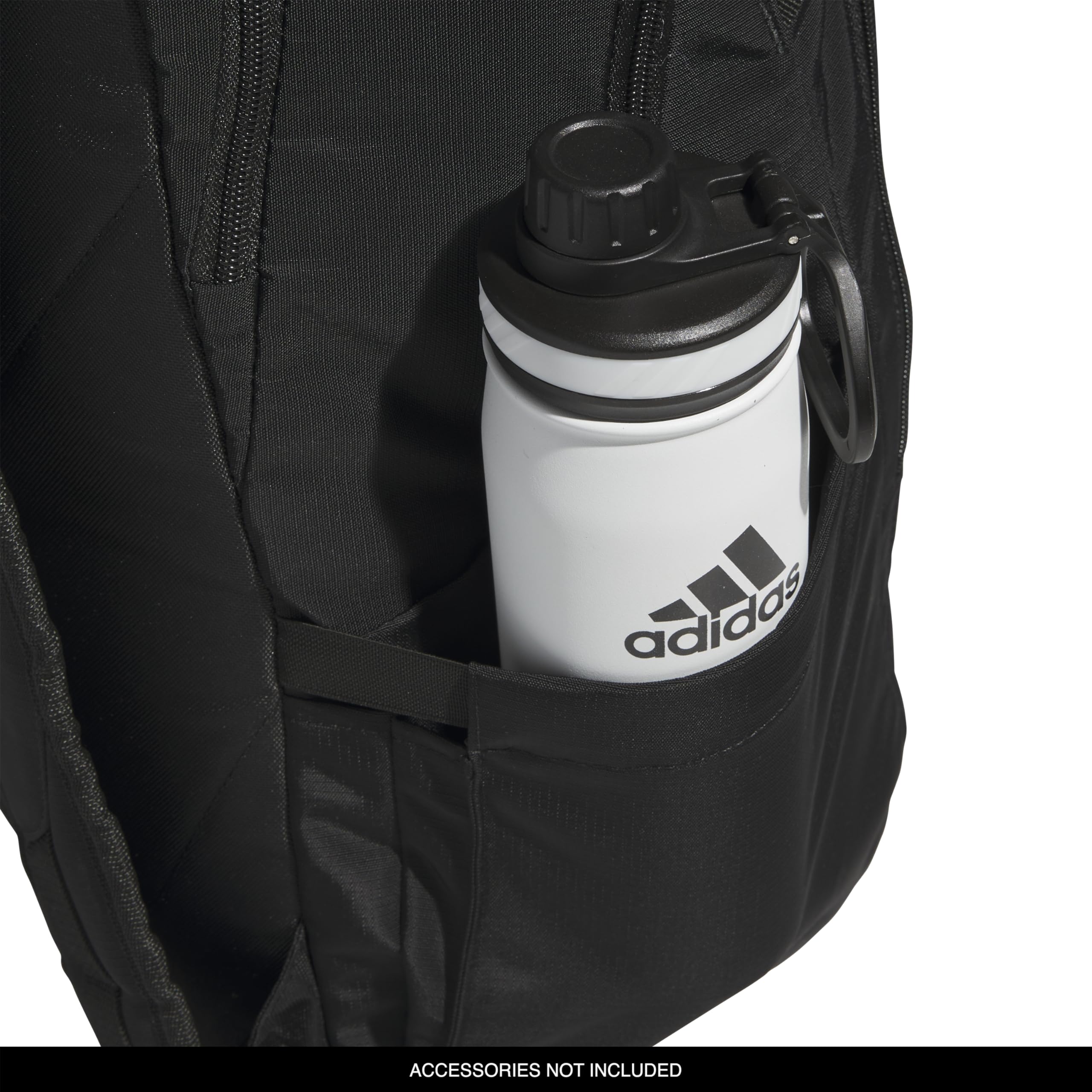 adidas Defender 5 Backpack for Sports, Gym, School and Travel, 33L, White/Gold Metallic/Black, OSFA