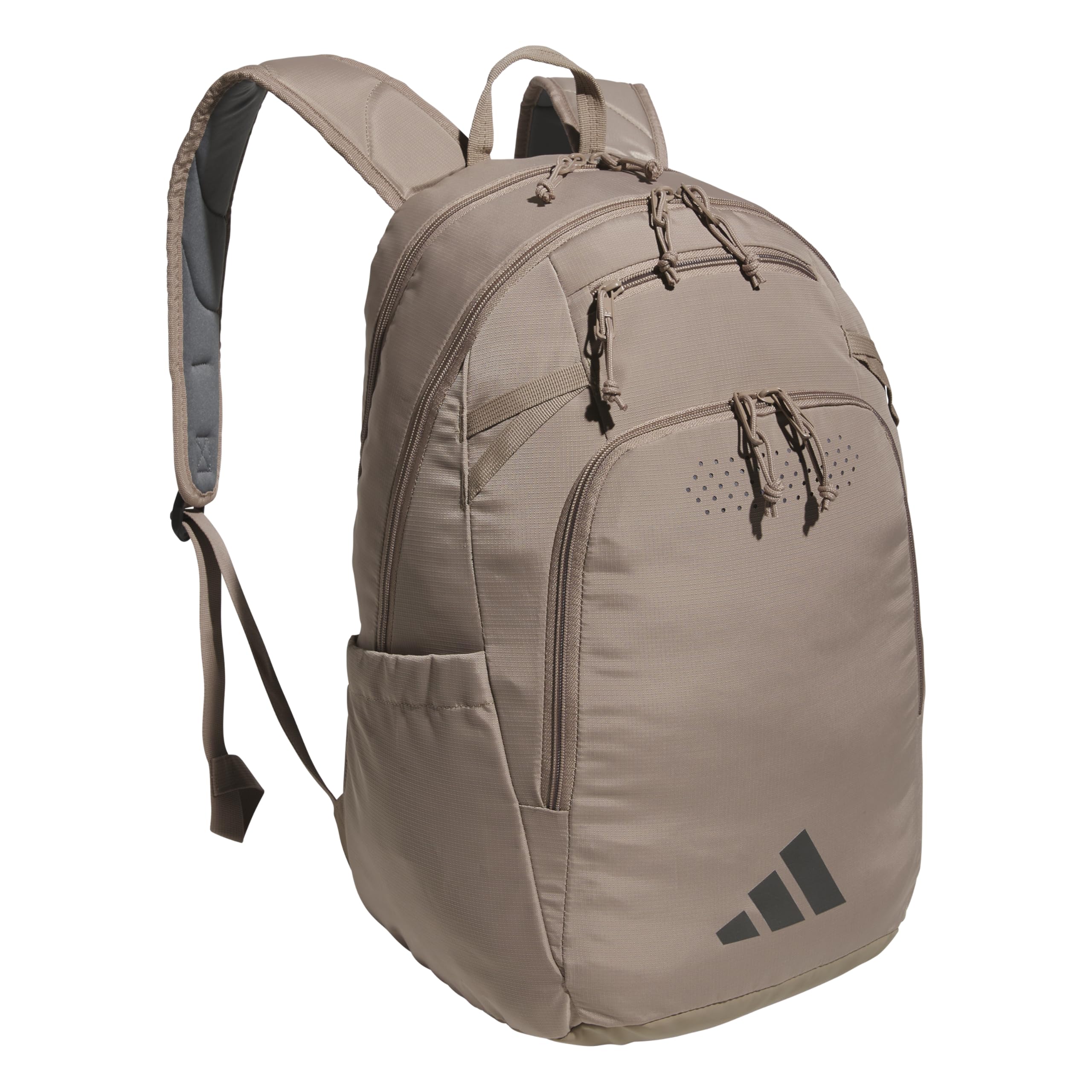 adidas Defender 5 Backpack for Sports, Gym, School and Travel, 33L, White/Gold Metallic/Black, OSFA